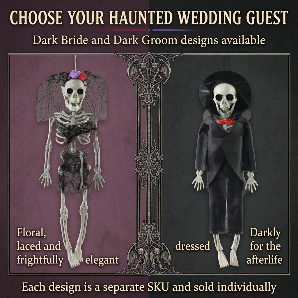 Hanging Skeleton Dark Bride 40cm