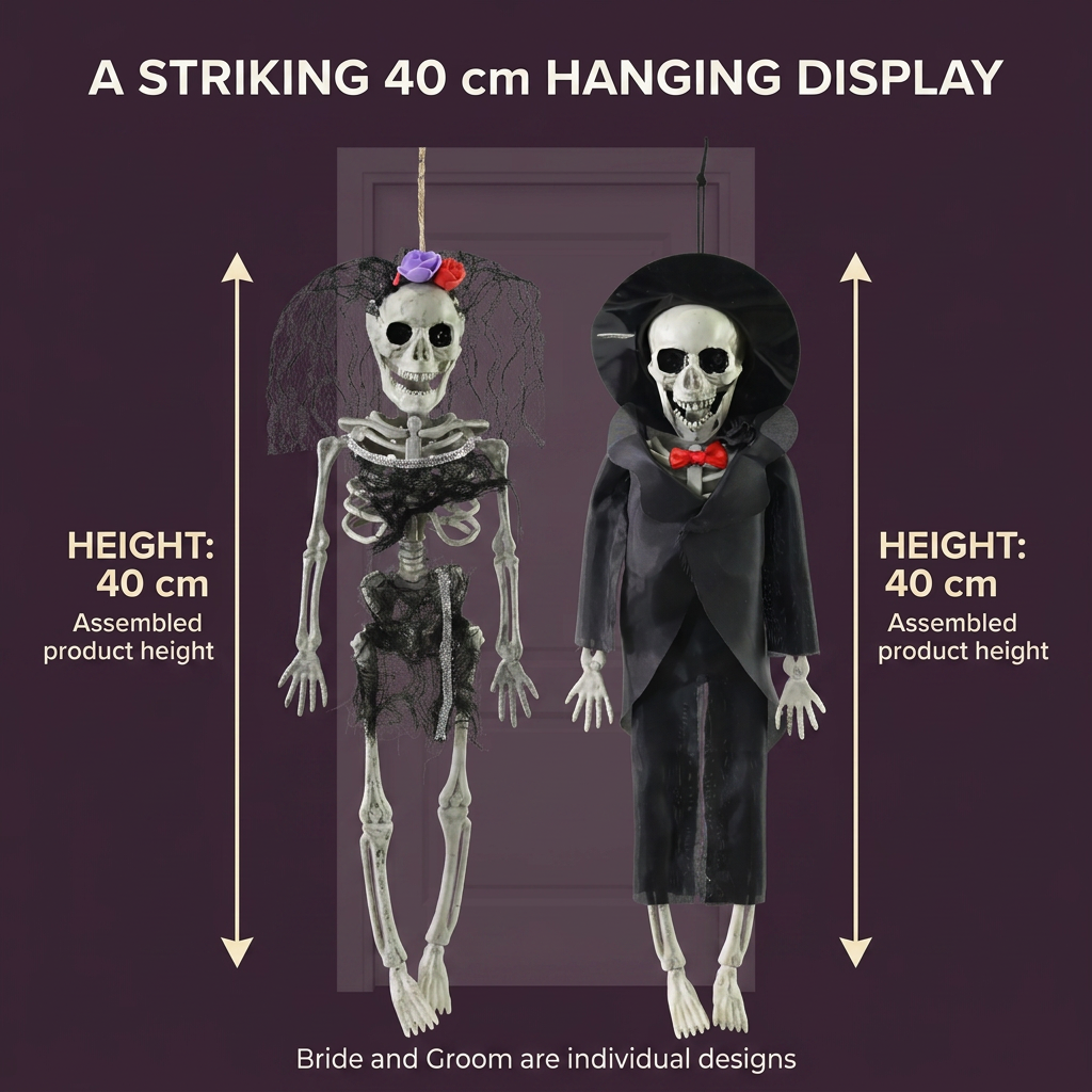 Hanging Skeleton Dark Bride 40cm