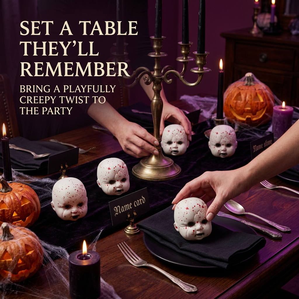Bag of Bloody Baby Doll Heads 6pk Assorted