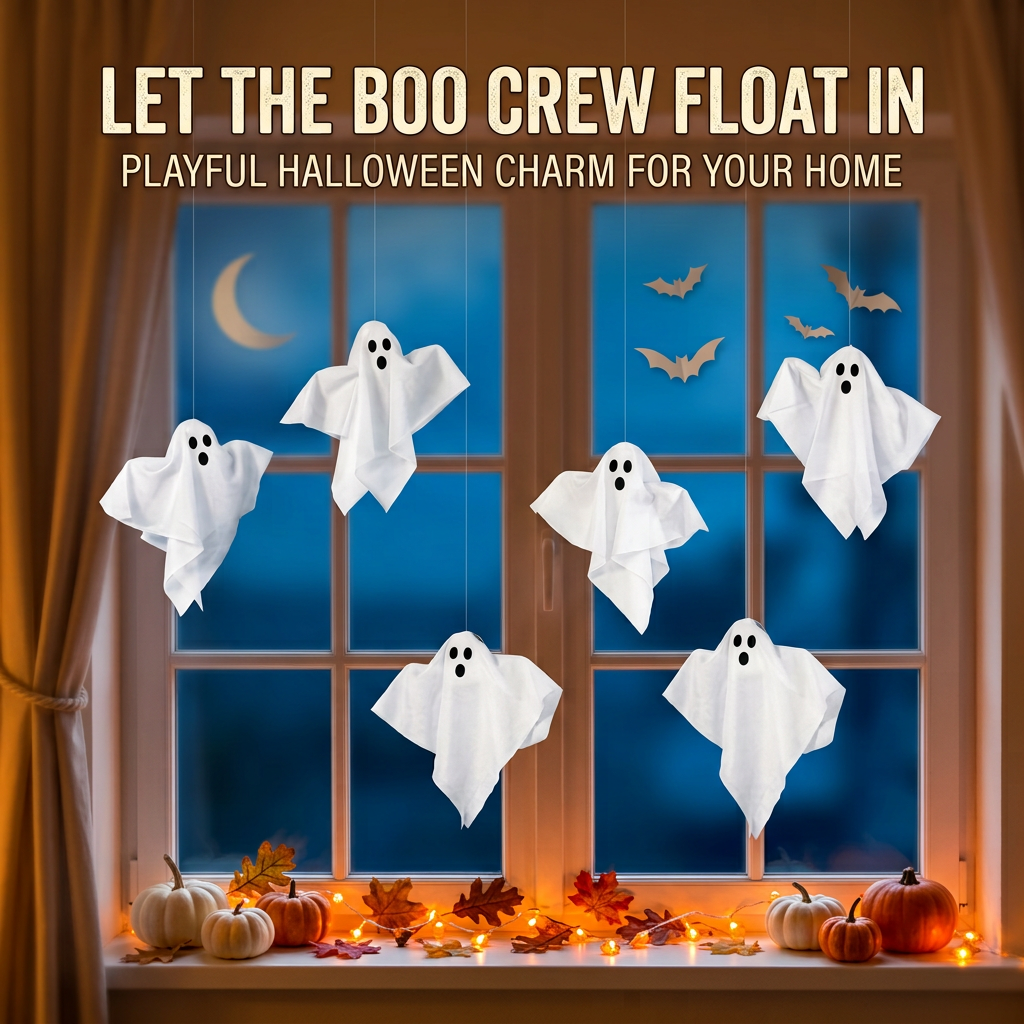 Hanging Ghosts 22cm 6pk