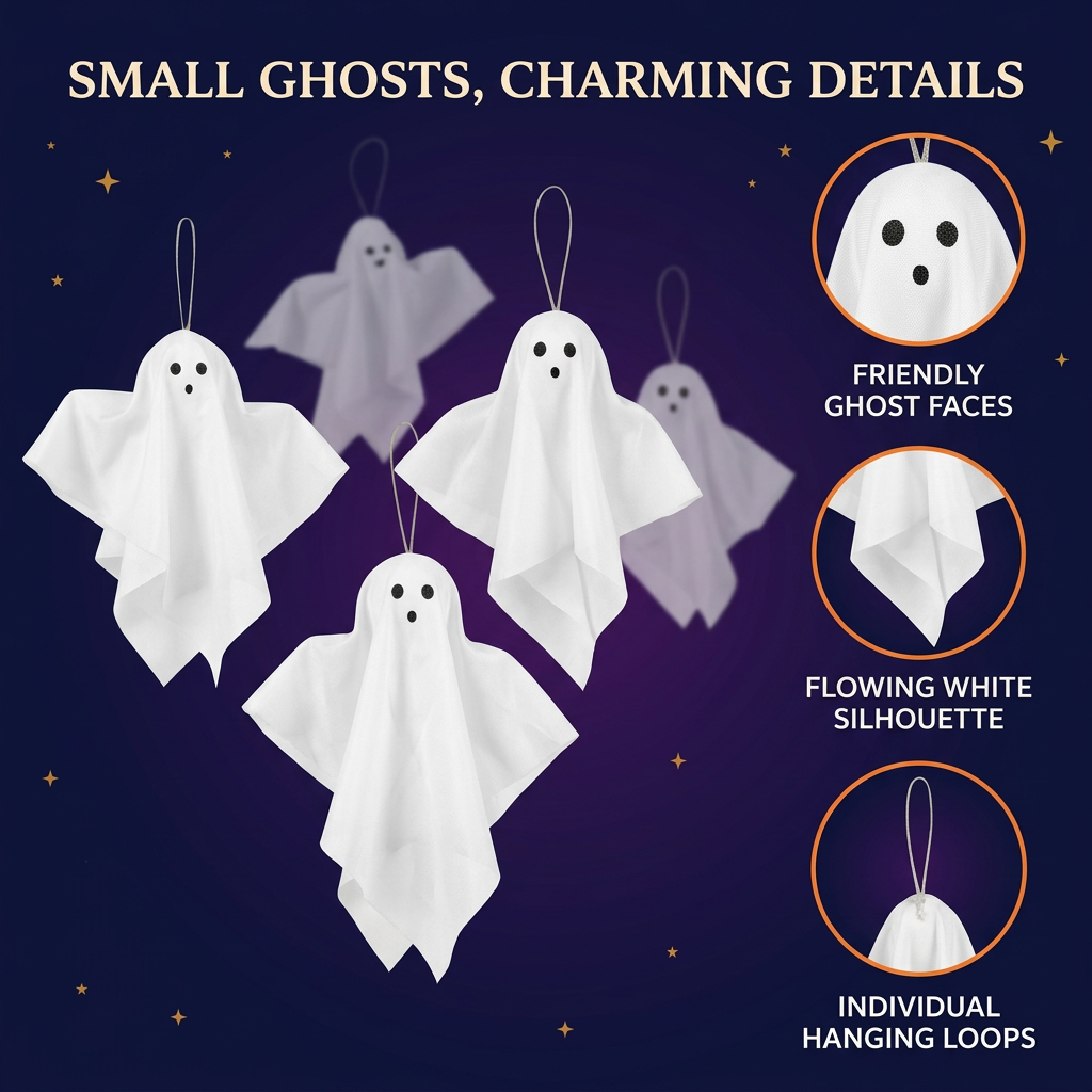 Hanging Ghosts 22cm 6pk