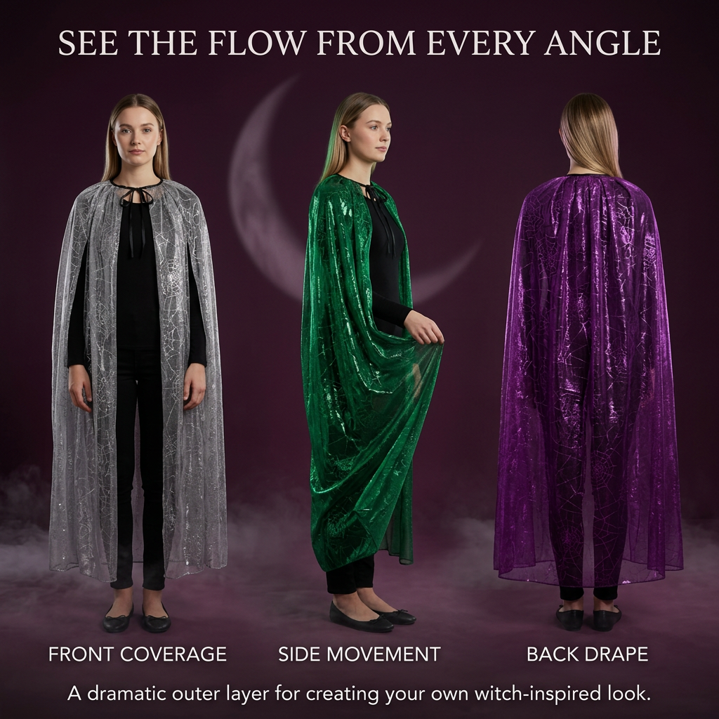 Witch Spider Web Cape Purple