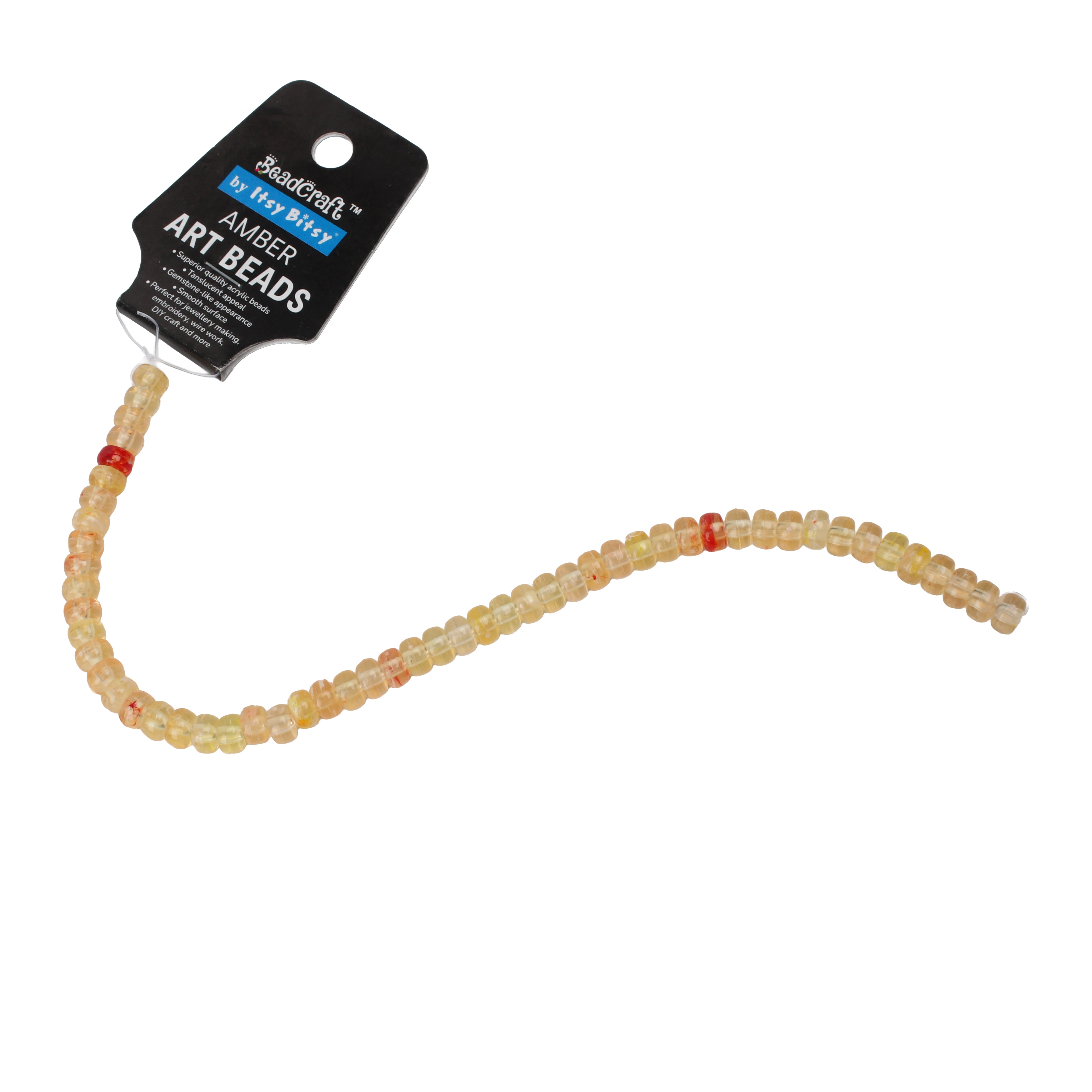 Amber Art Beads Round 8mm 32 Beads 1 String