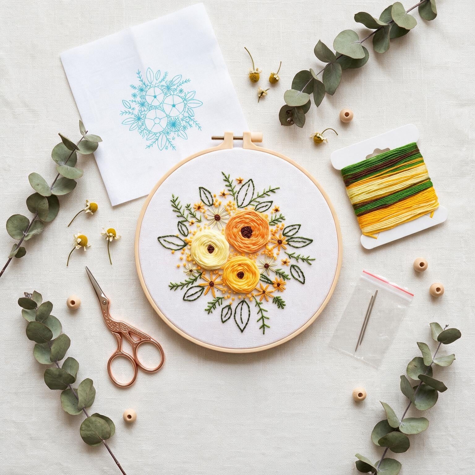 Creative Embroidery Kit Wild Rose