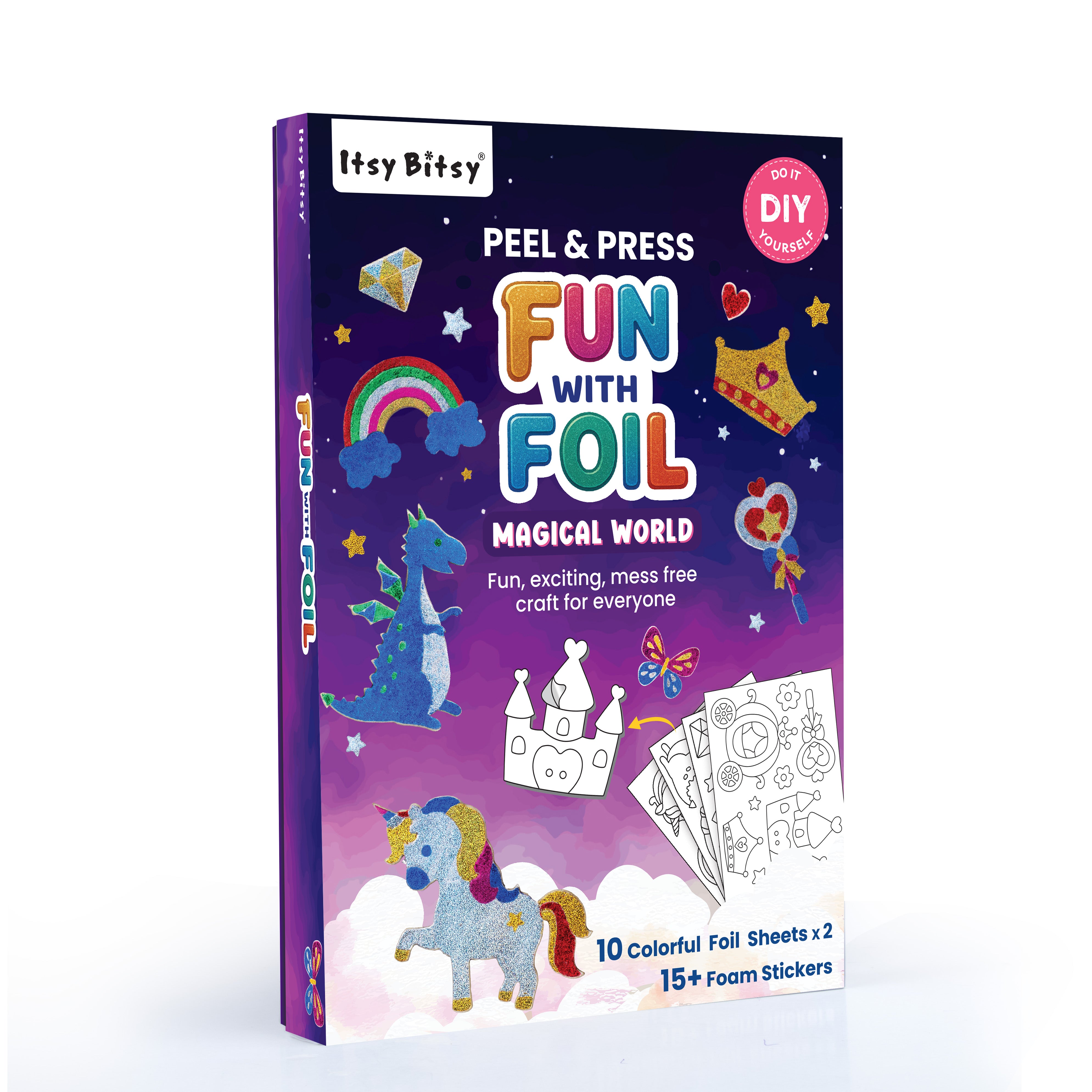 DIY Peel and Press Fun with Foil Kit Magical World 9.25 X 6.5inch Box
