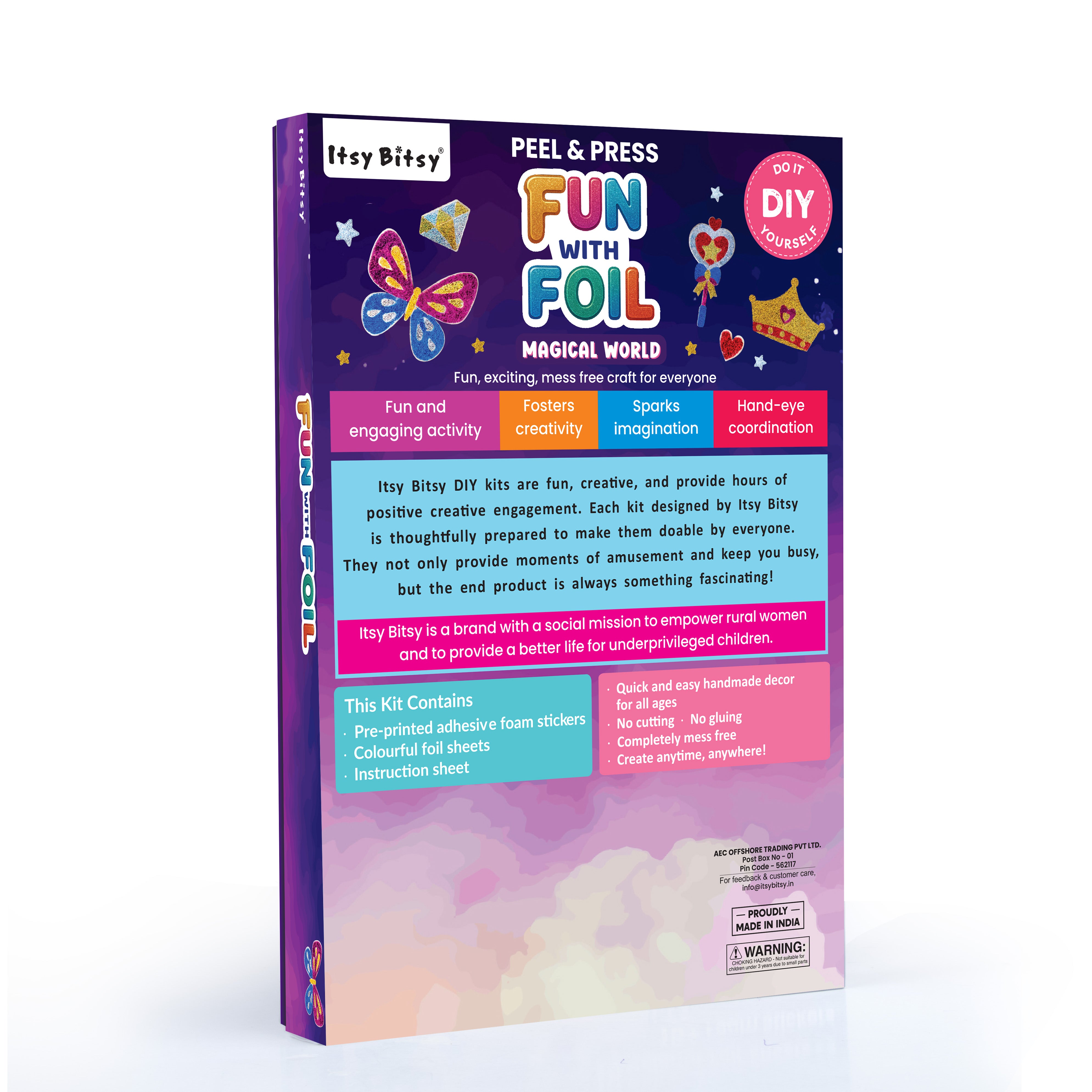 DIY Peel and Press Fun with Foil Kit Magical World 9.25 X 6.5inch Box