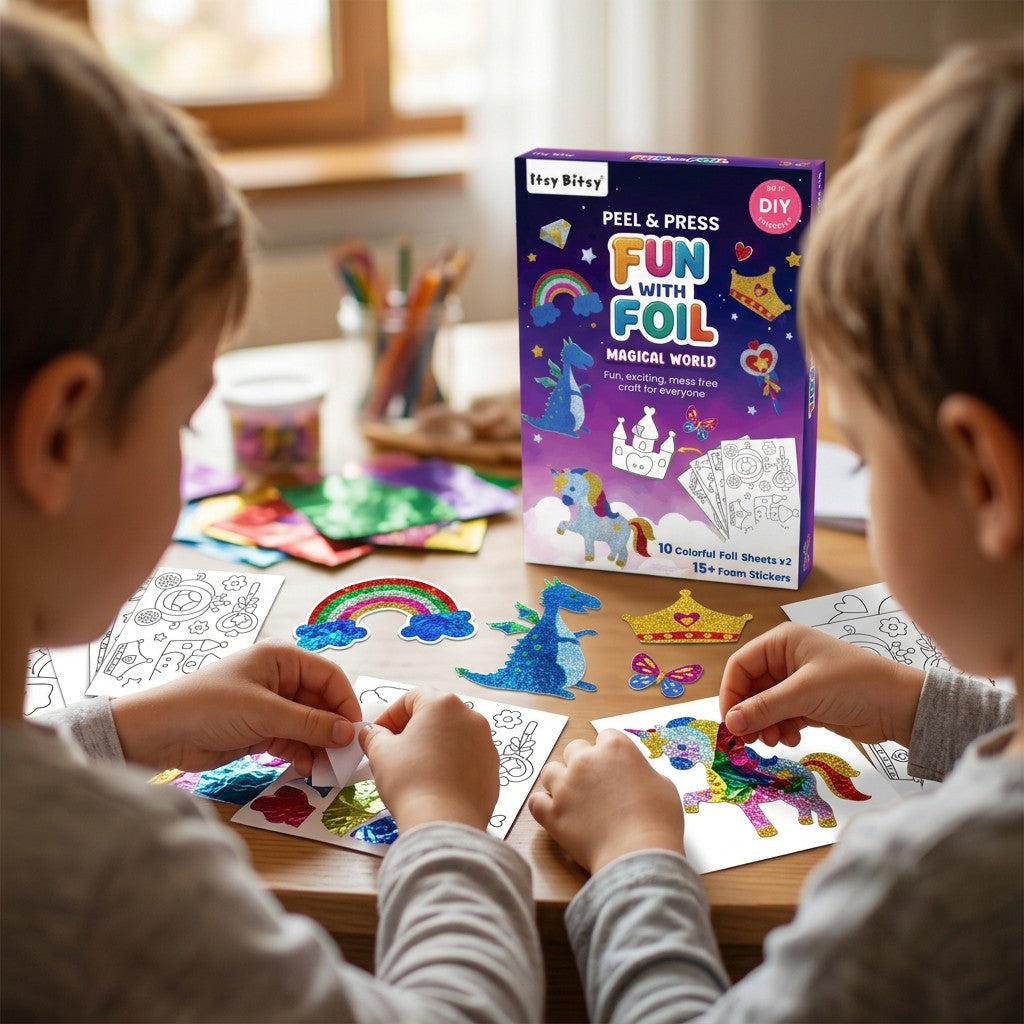 DIY Peel and Press Fun with Foil Kit Magical World 9.25 X 6.5inch Box