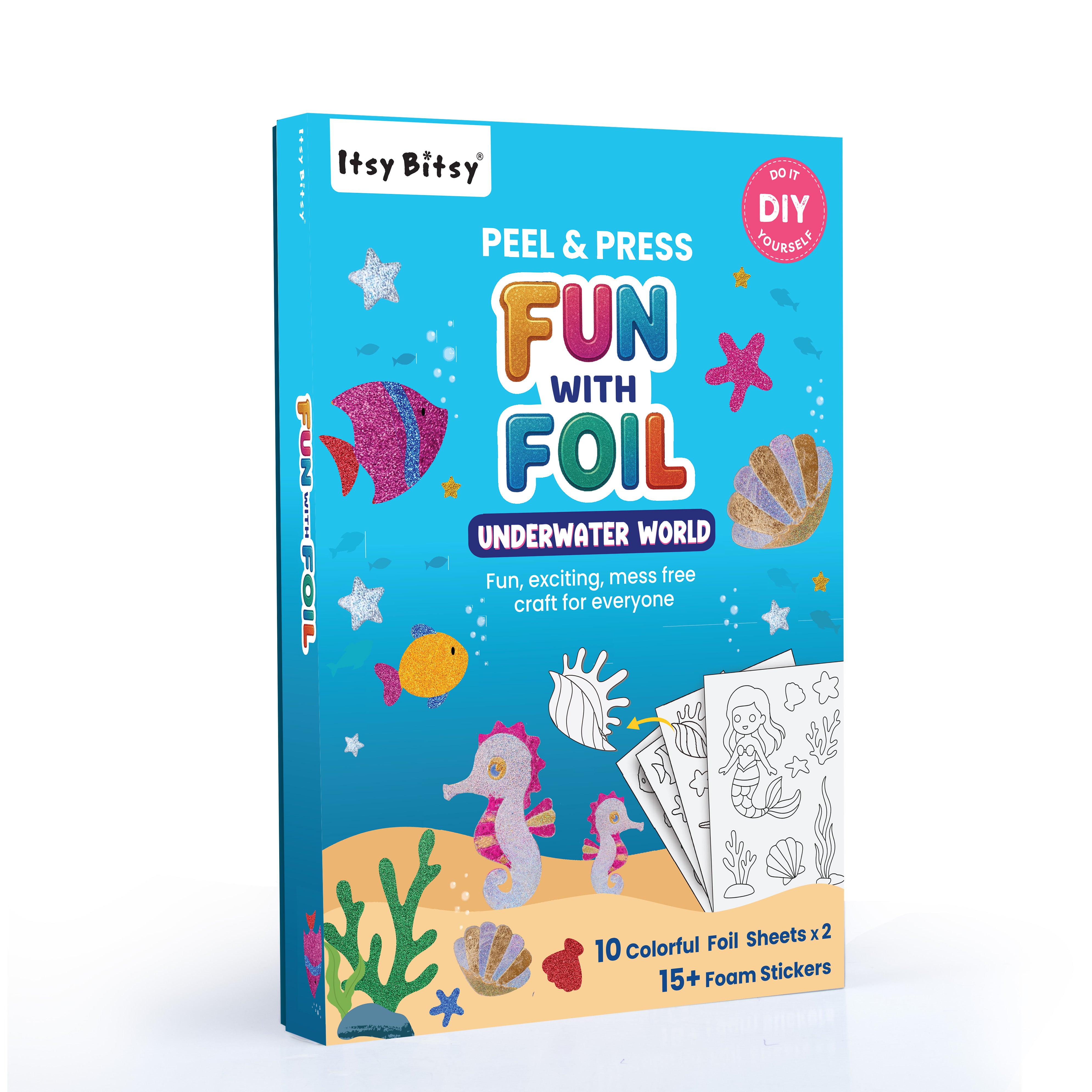 DIY Peel and Press Fun With Foil Kit Underwater World 9.25 X 6.5inch Box