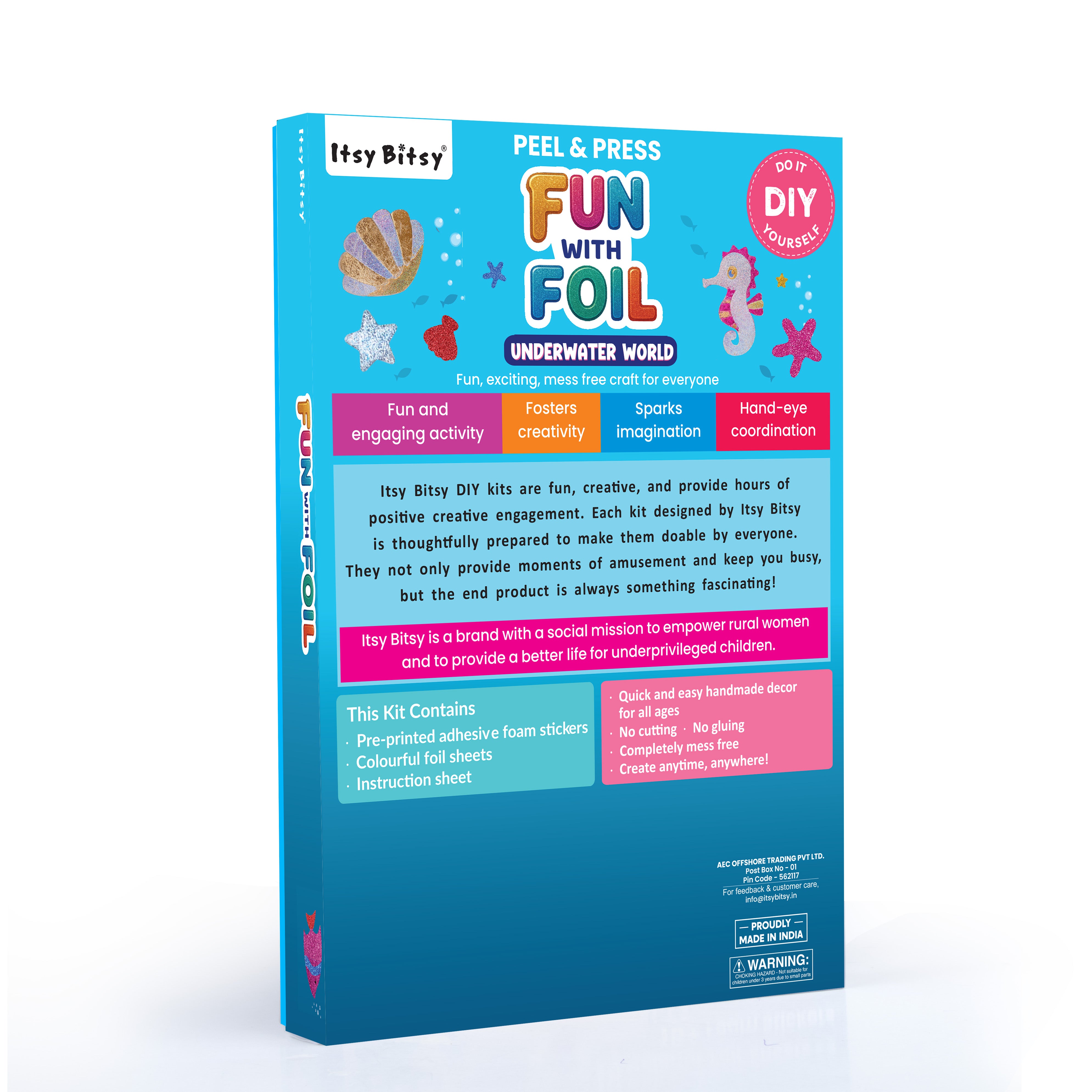 DIY Peel and Press Fun With Foil Kit Underwater World 9.25 X 6.5inch Box