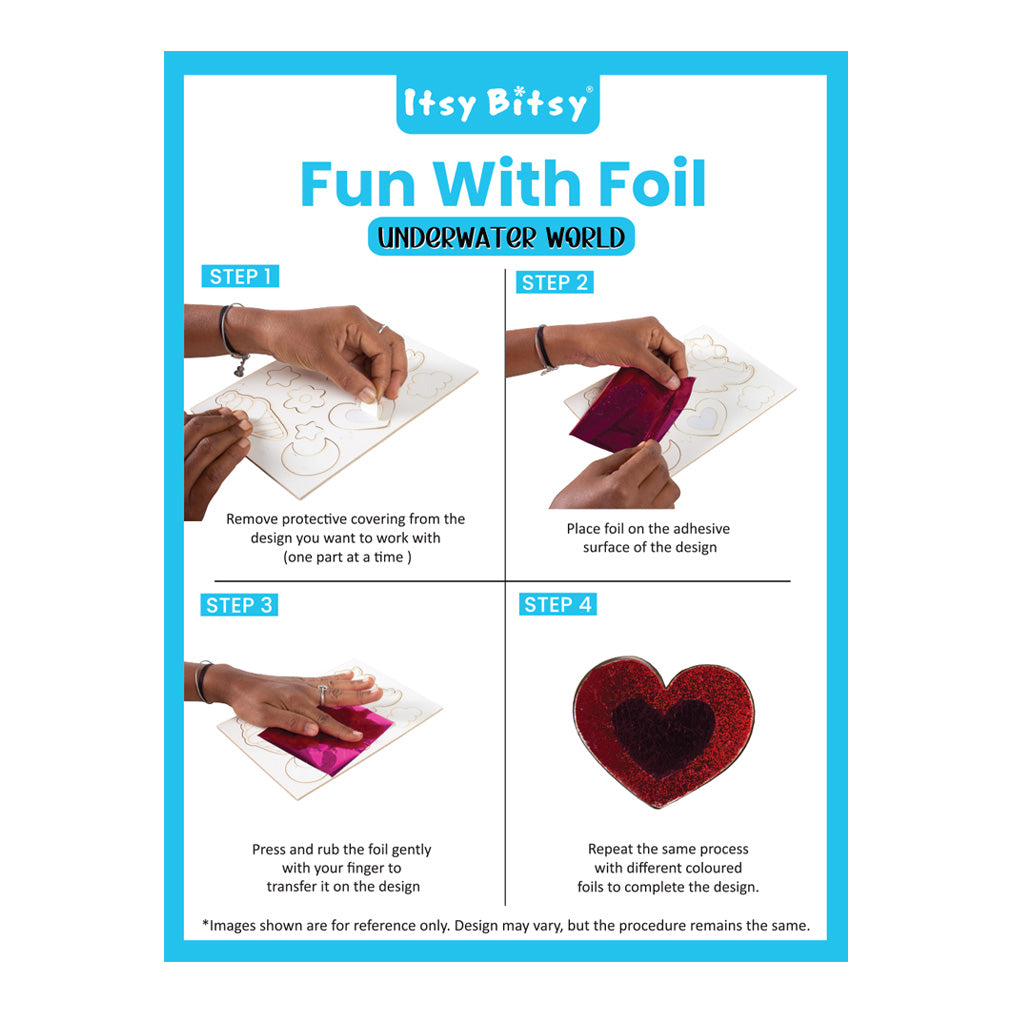 DIY Peel and Press Fun With Foil Kit Underwater World 9.25 X 6.5inch Box