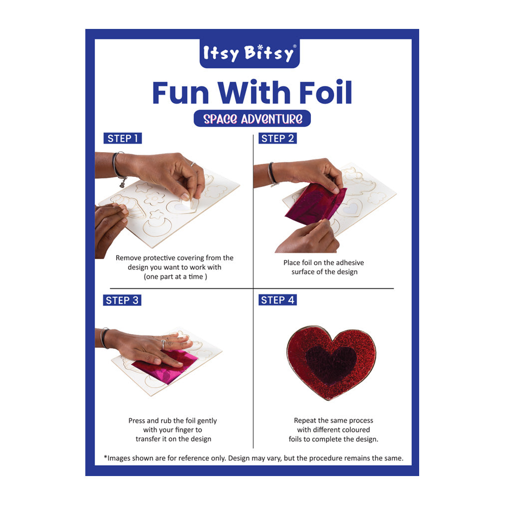 DIY Peel and Press Fun With Foil Kit Space Adventure 9.25 X 6.5inch Box