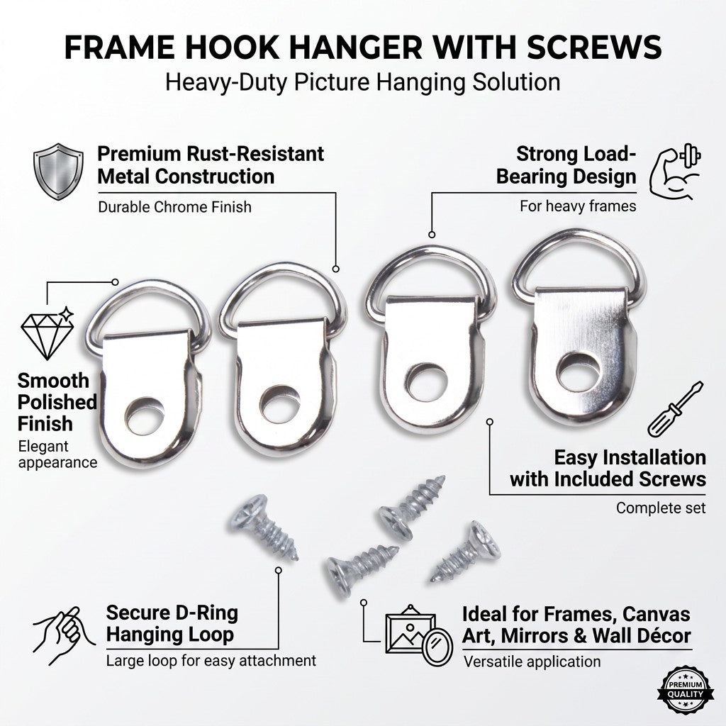 Frame Hook Hanger With Screw 2 Sets