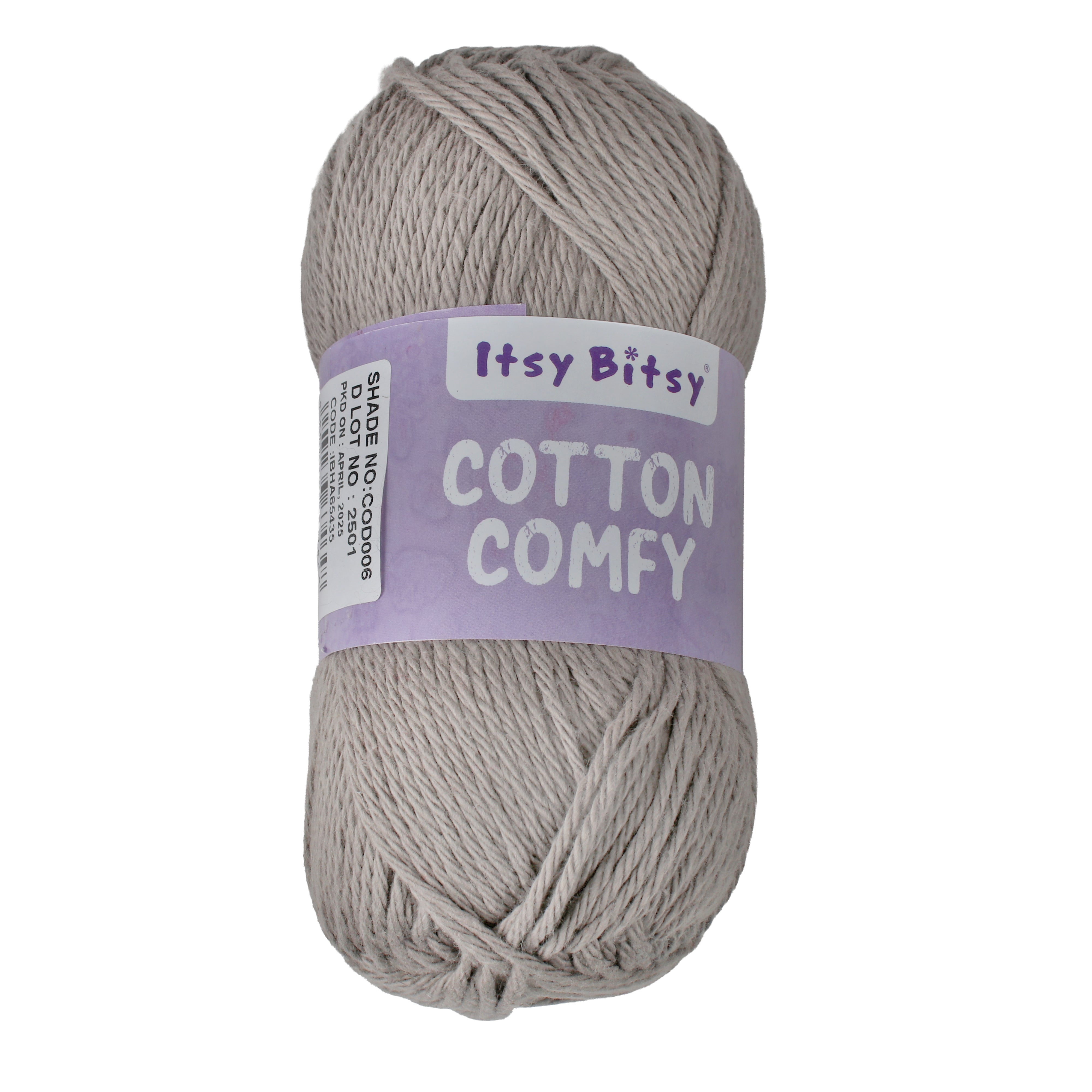 Cotton Comfy Knitting/Crochet Yarn 100% Cotton Dove Brown 169m 100g