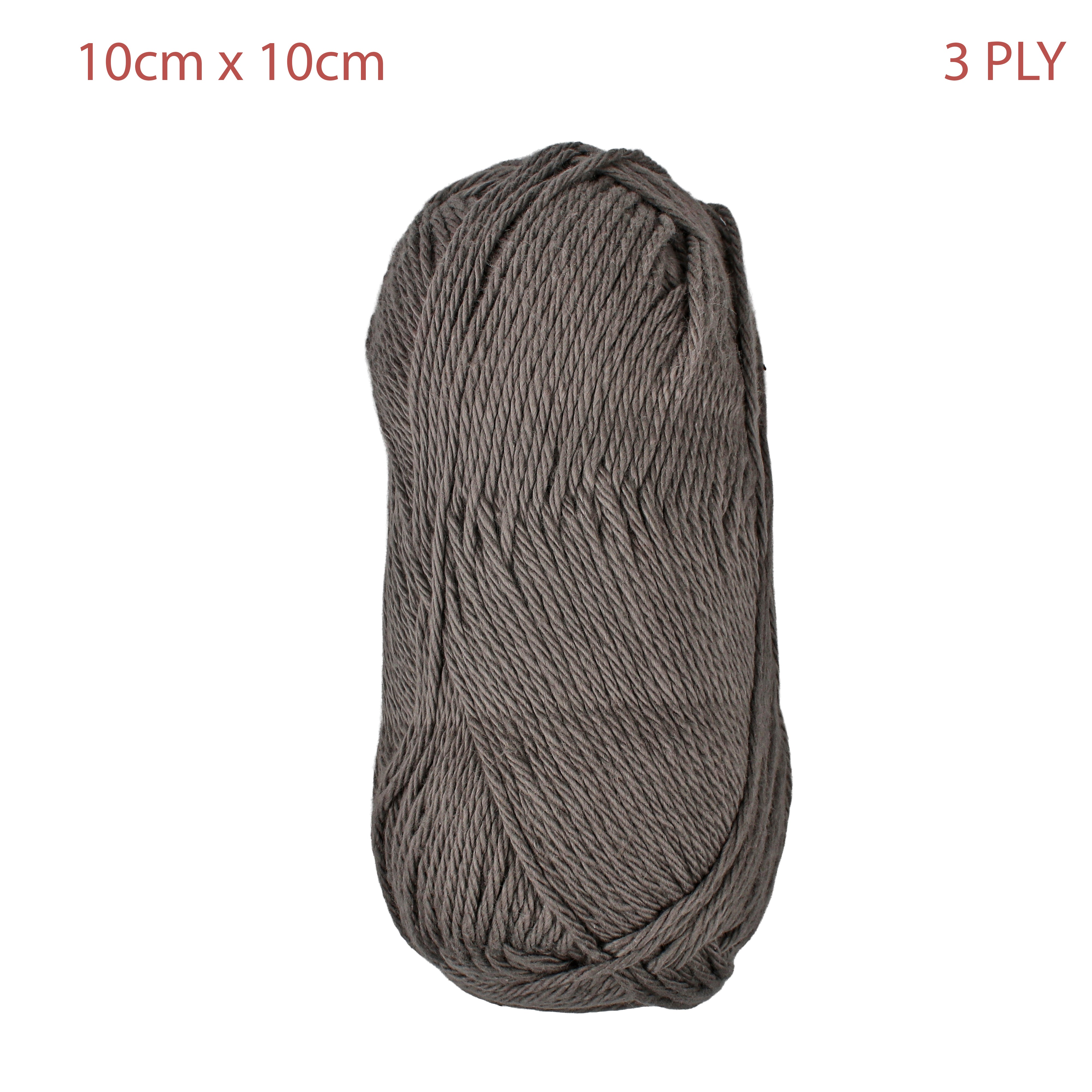 Cotton Comfy Knitting/Crochet Yarn 100% Cotton Dove Brown 169m 100g