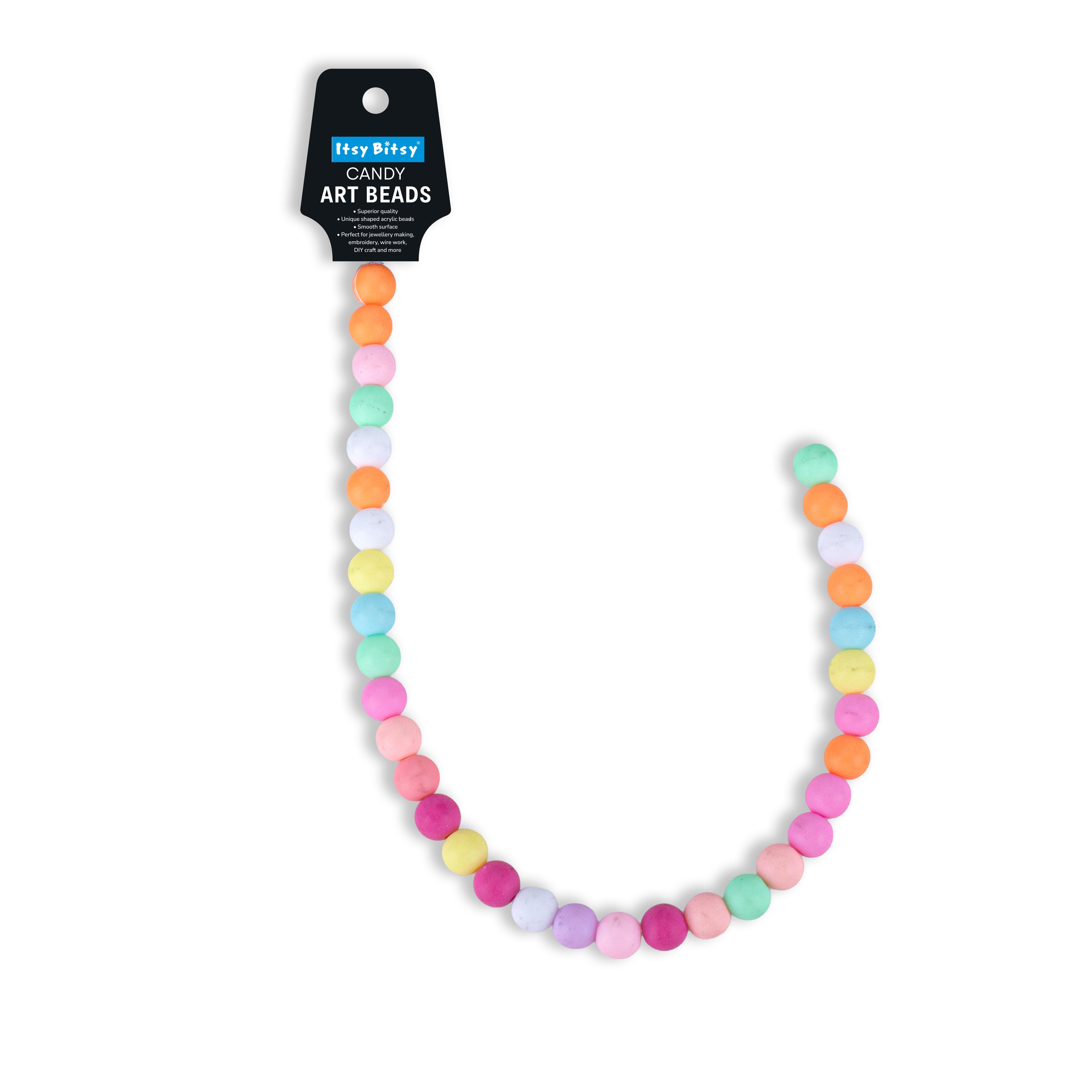 Candy Art Beads Round Shape 8mm 33 Beads 1String