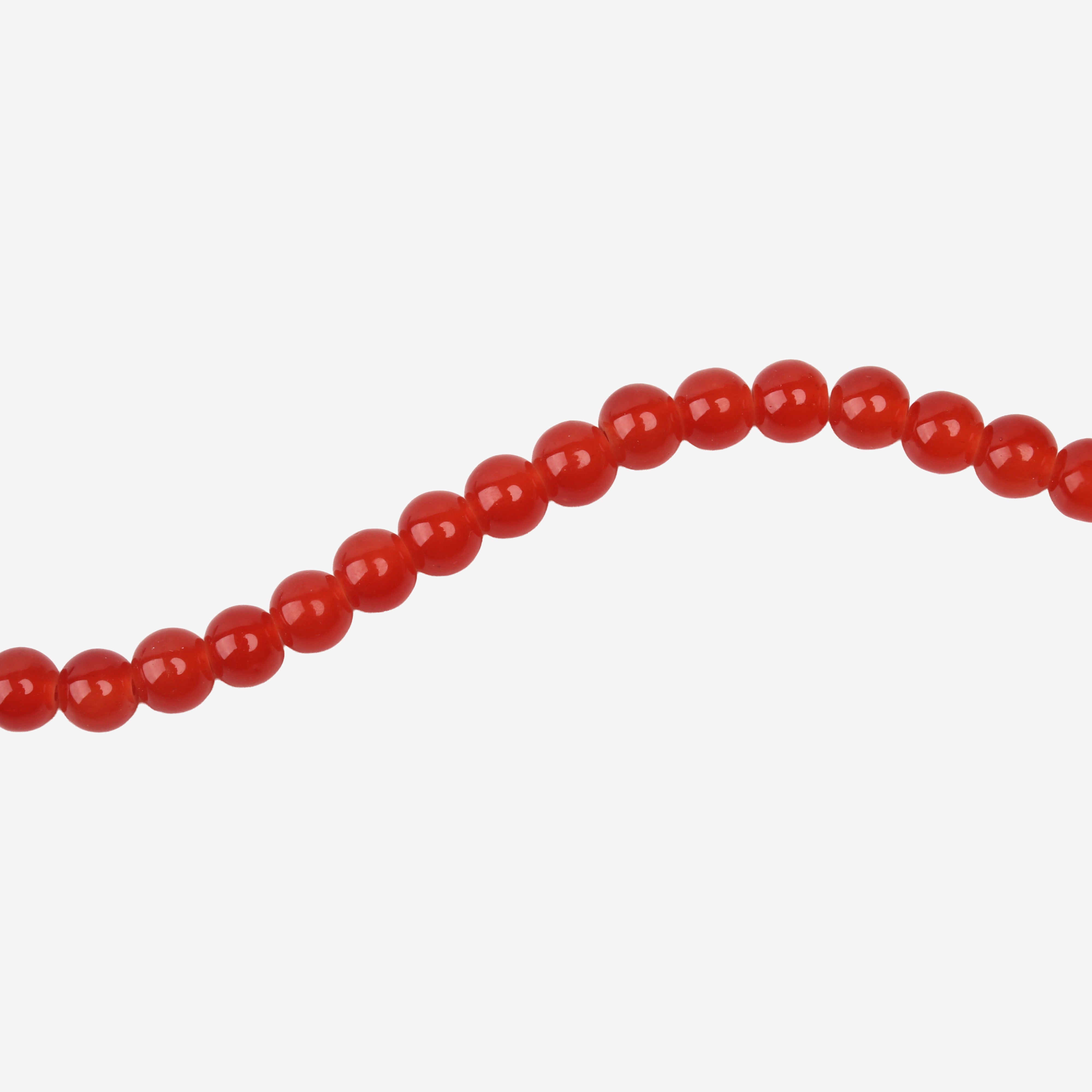 Glass Bead Round Ruby Red 8mm 35beads 1string