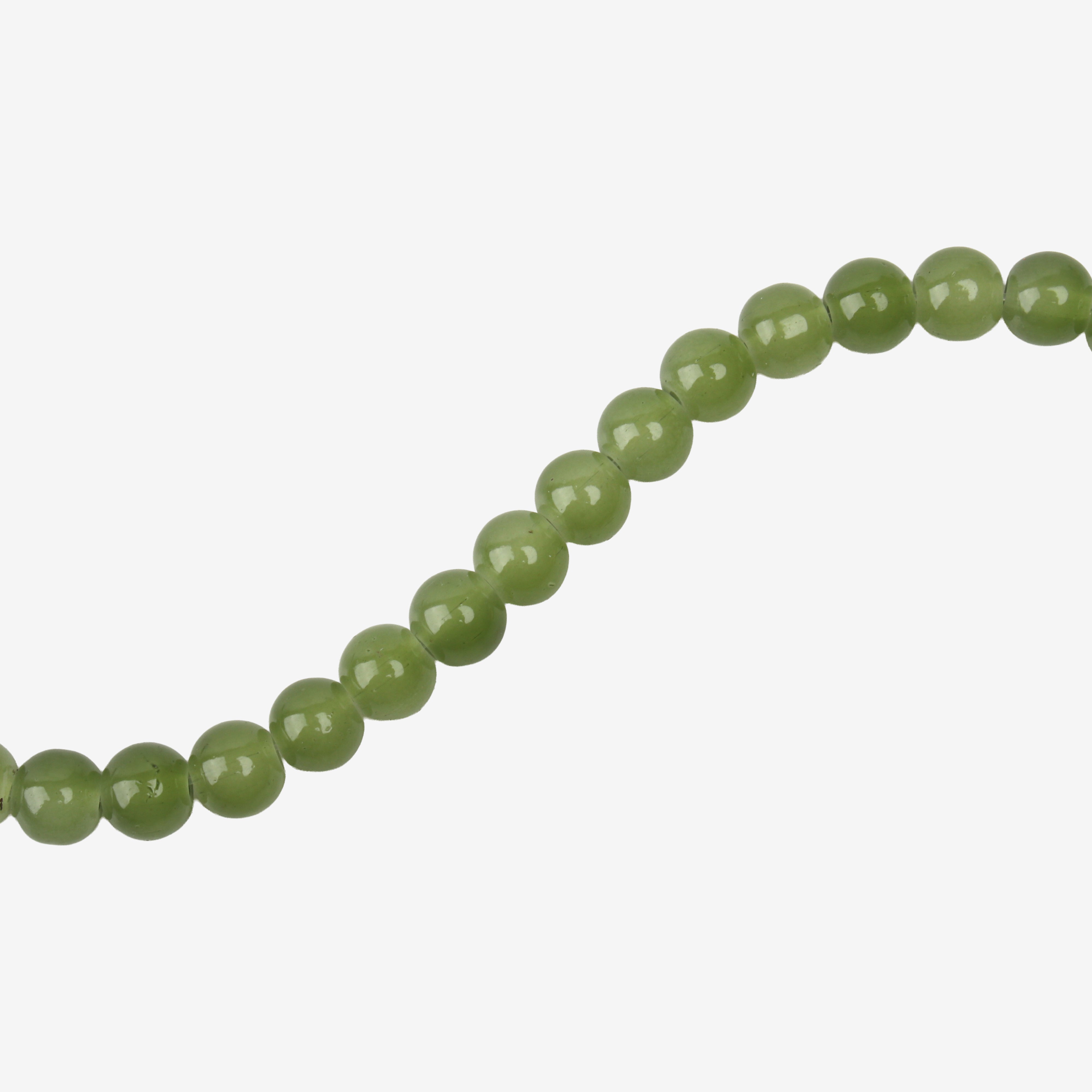 Glass Bead Round Moss Green 8mm 35beads 1string