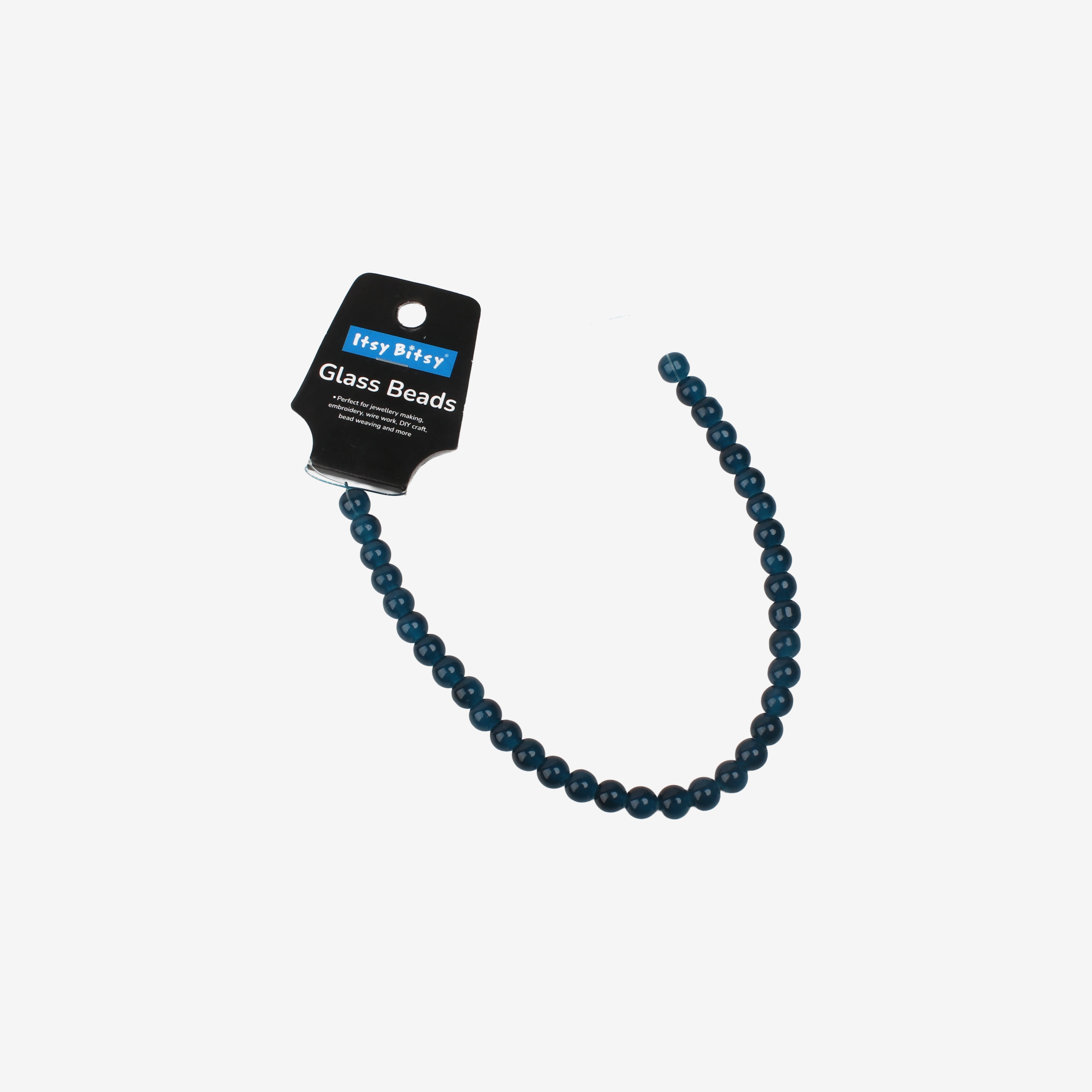 Glass Bead Round Sapphire Blue 8mm 35beads 1string