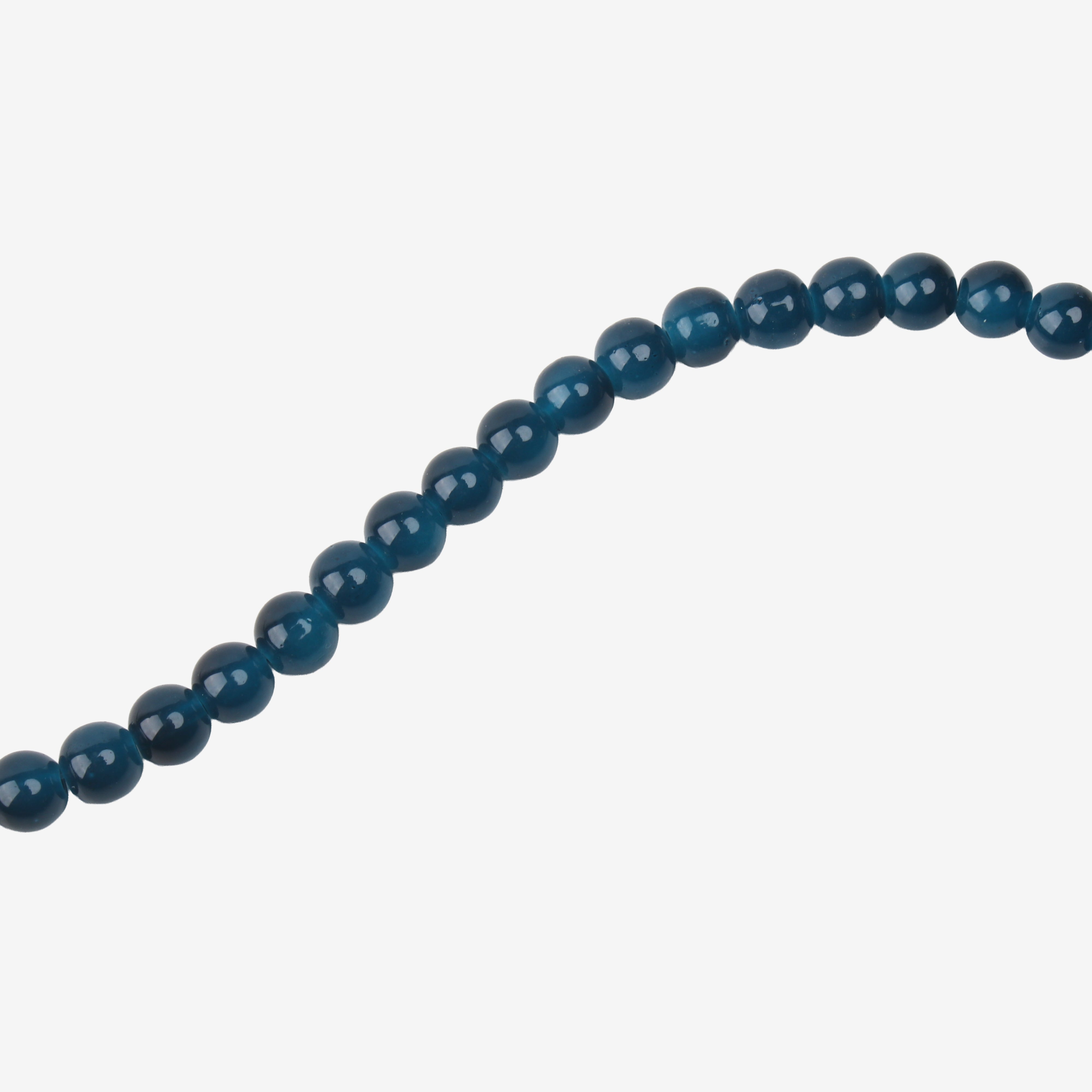 Glass Bead Round Sapphire Blue 8mm 35beads 1string
