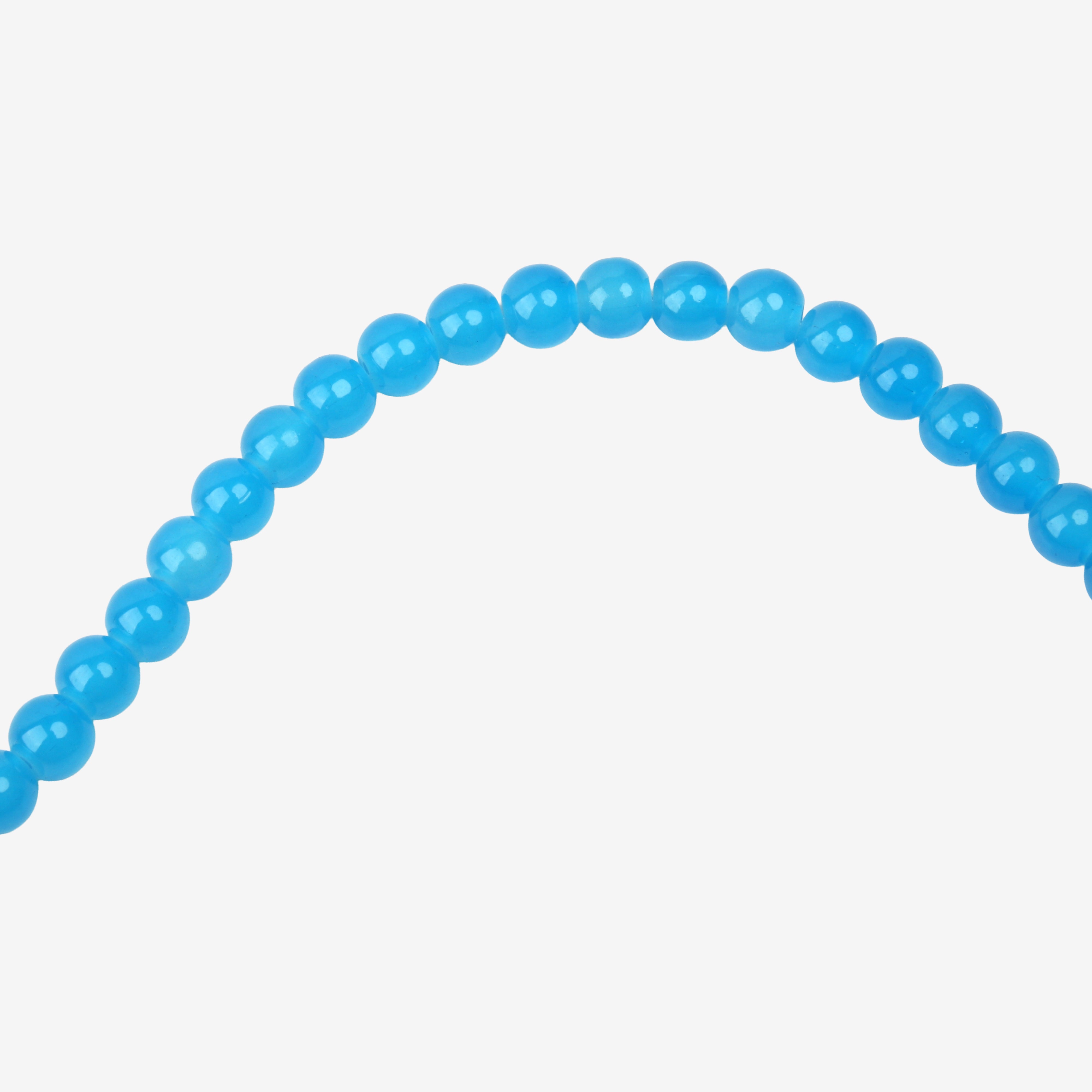 Glass Bead Round Aqua Blue 8mm 35beads 1string