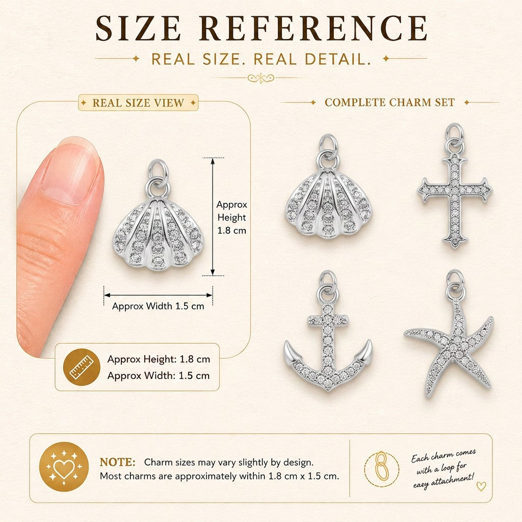 Metal Charms Anchor of Faith 4pc