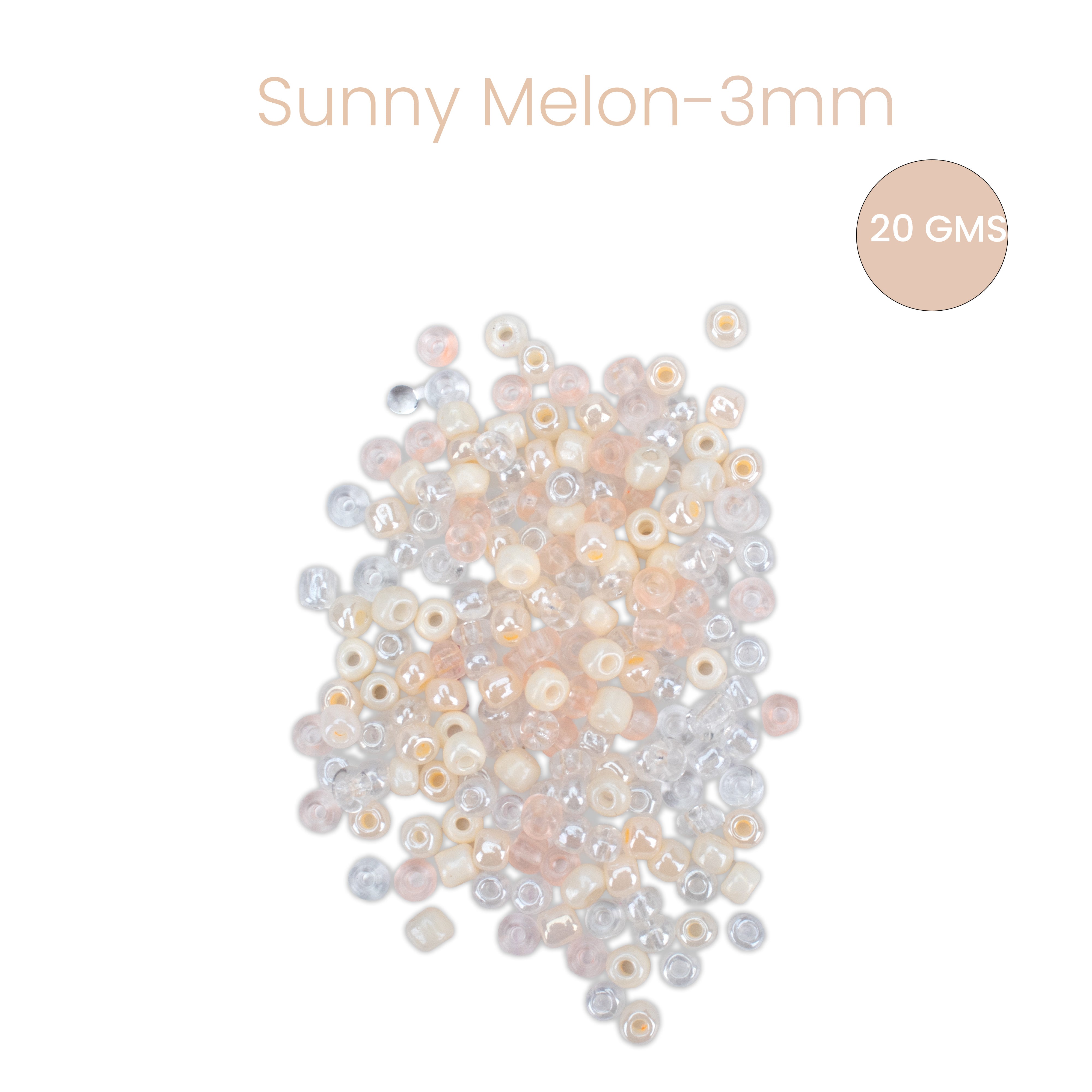 Seed Beads Assorted Peach frost 20gm PBHC IB