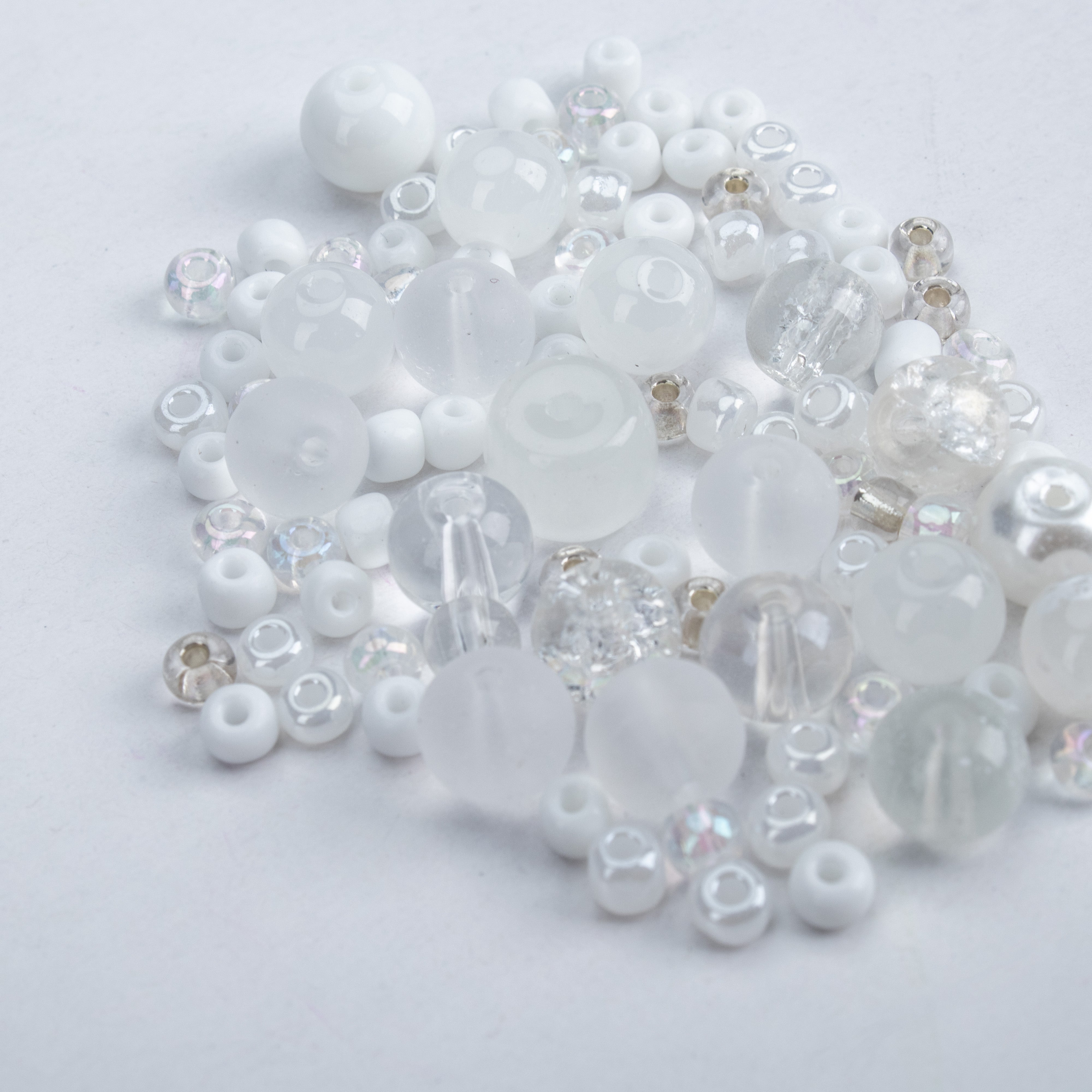 Glass Beads Assorted Size Moon Mist 20gm PBHC IB