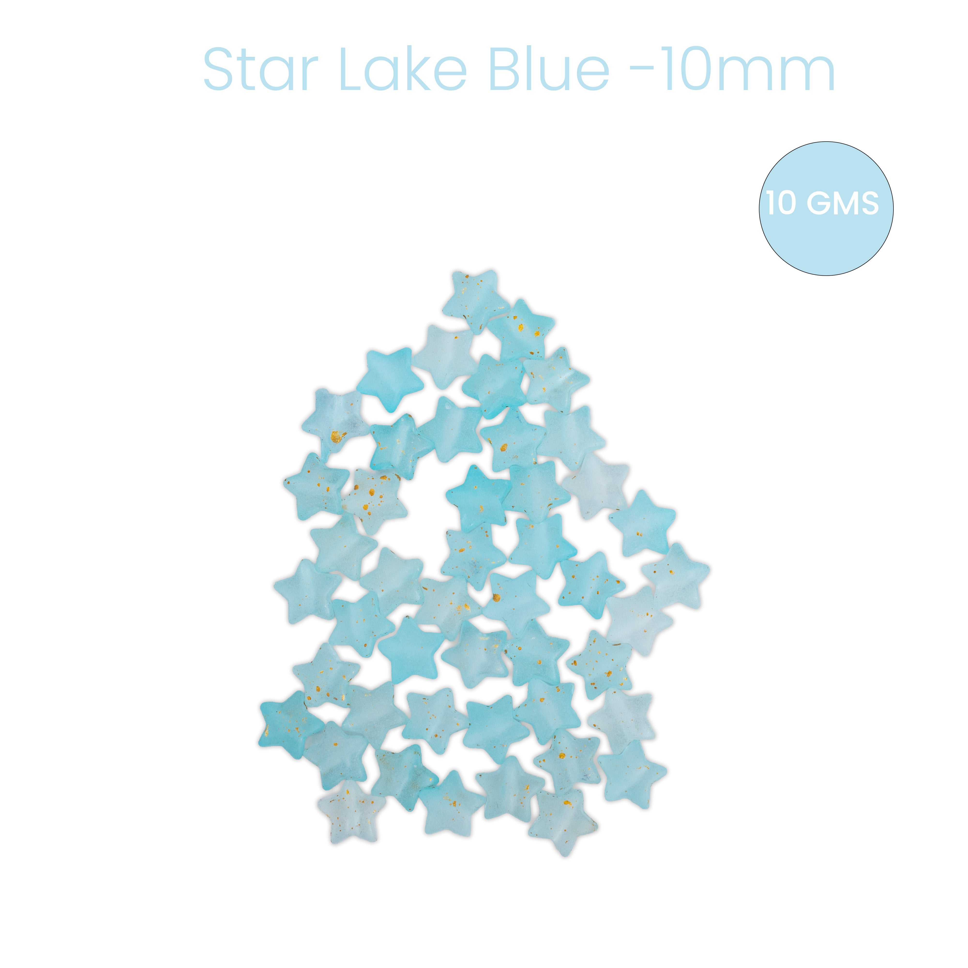 Acrylic Beads Star Lake Blue 5mm 10gm PBHC IB