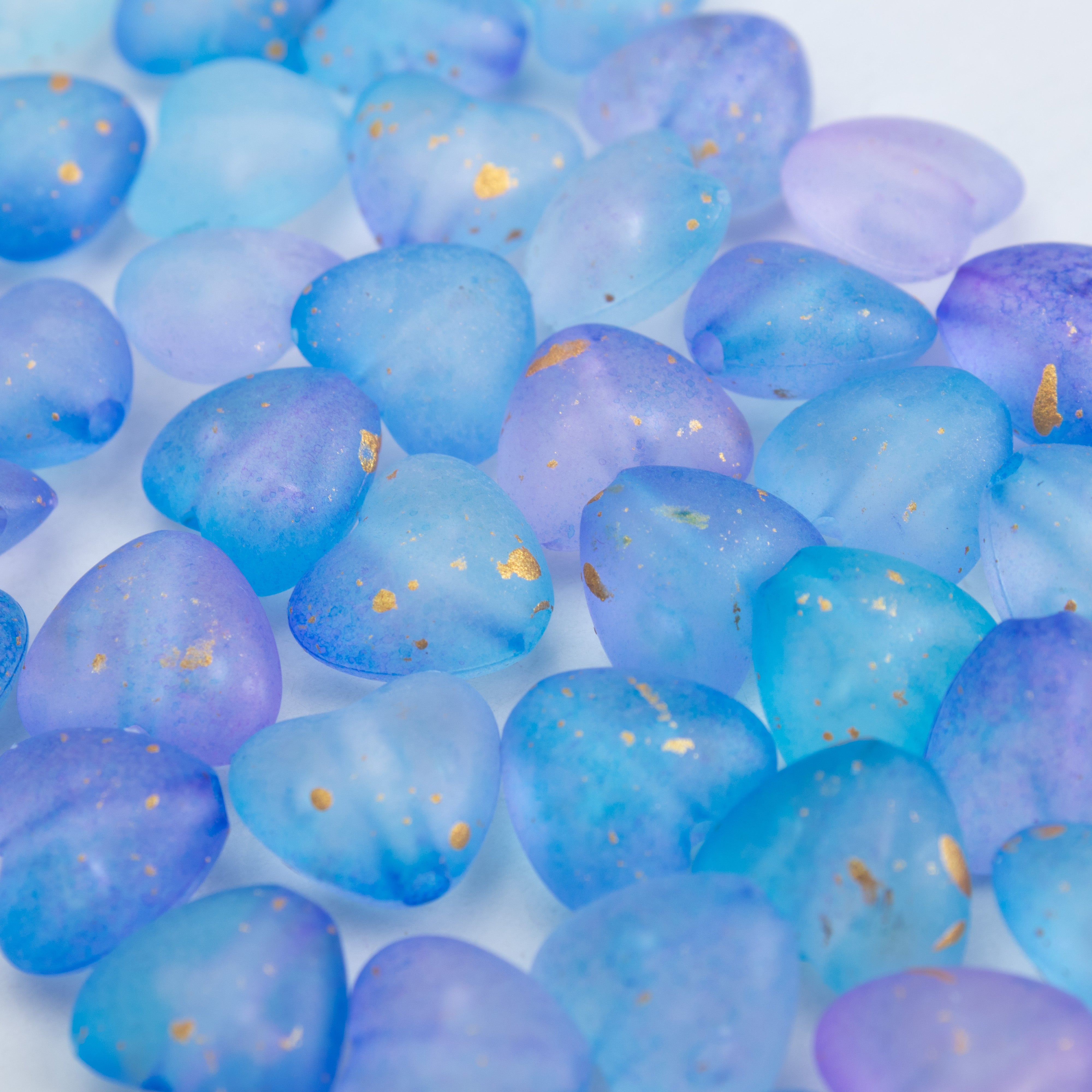 Acrylic Beads Heart Dark Blue 5mm 10gm PBHC IB