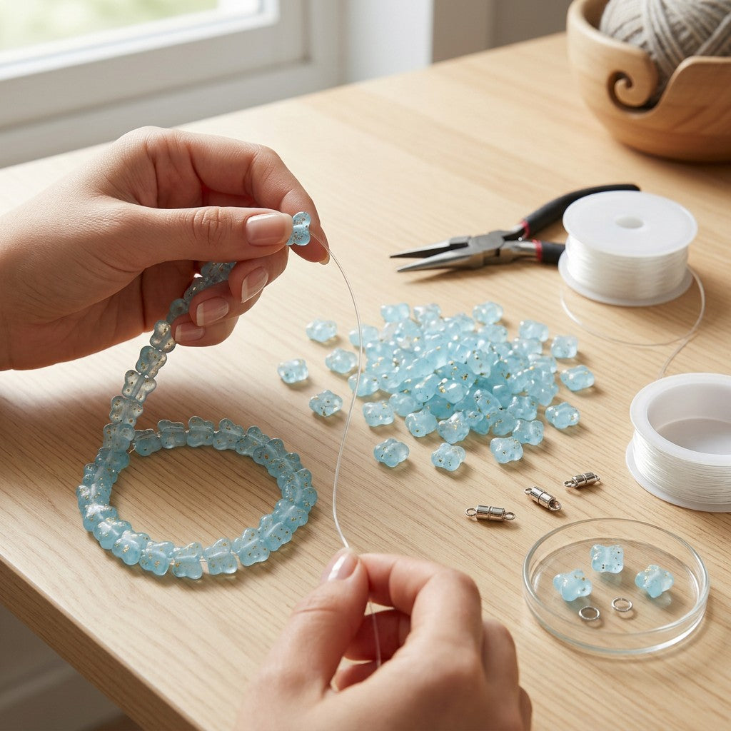 Acrylic Beads Butterfly Lake Blue 3mm 10gm PBHC IB