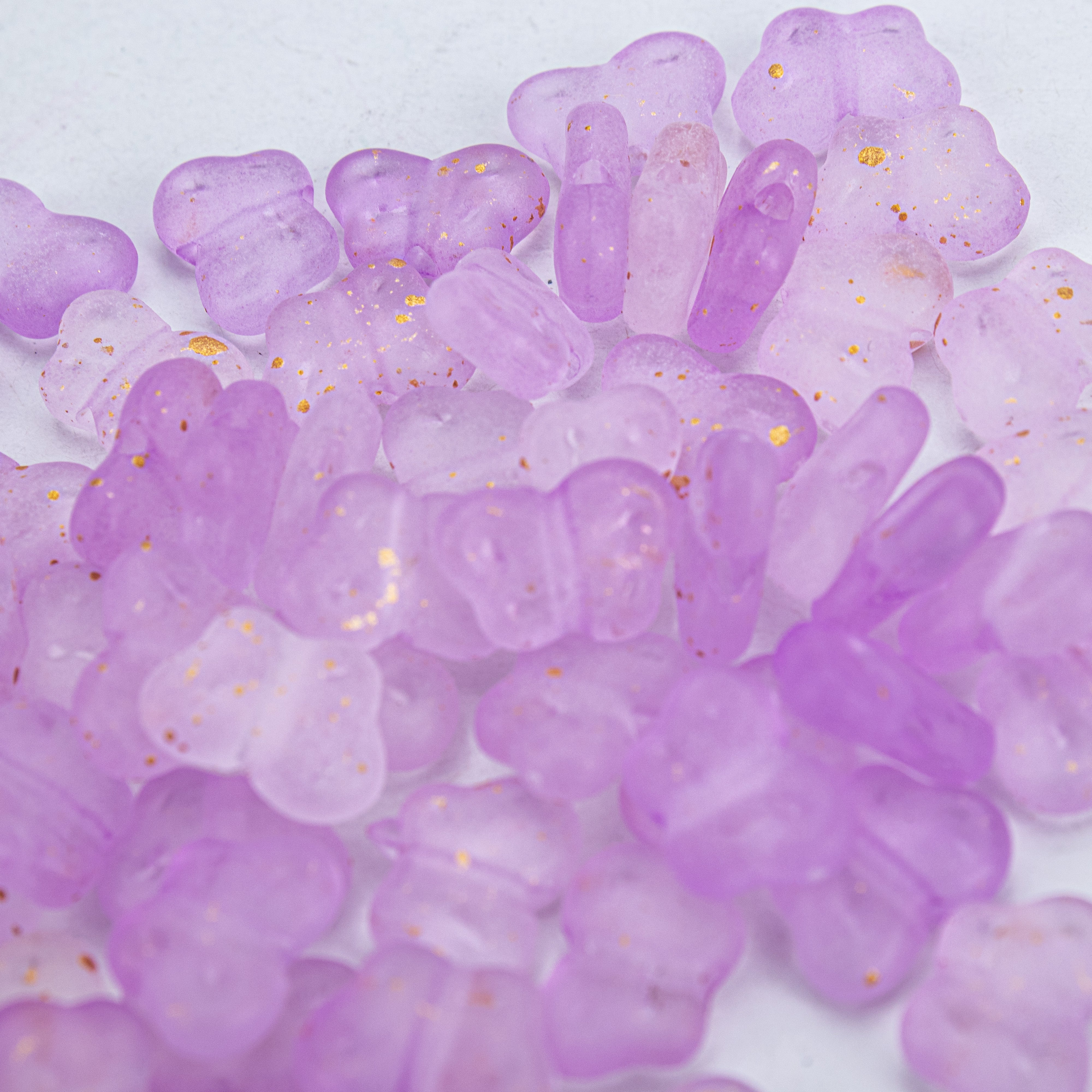 Acrylic Beads Butterfly Purple 3mm 10gm PBHC IB