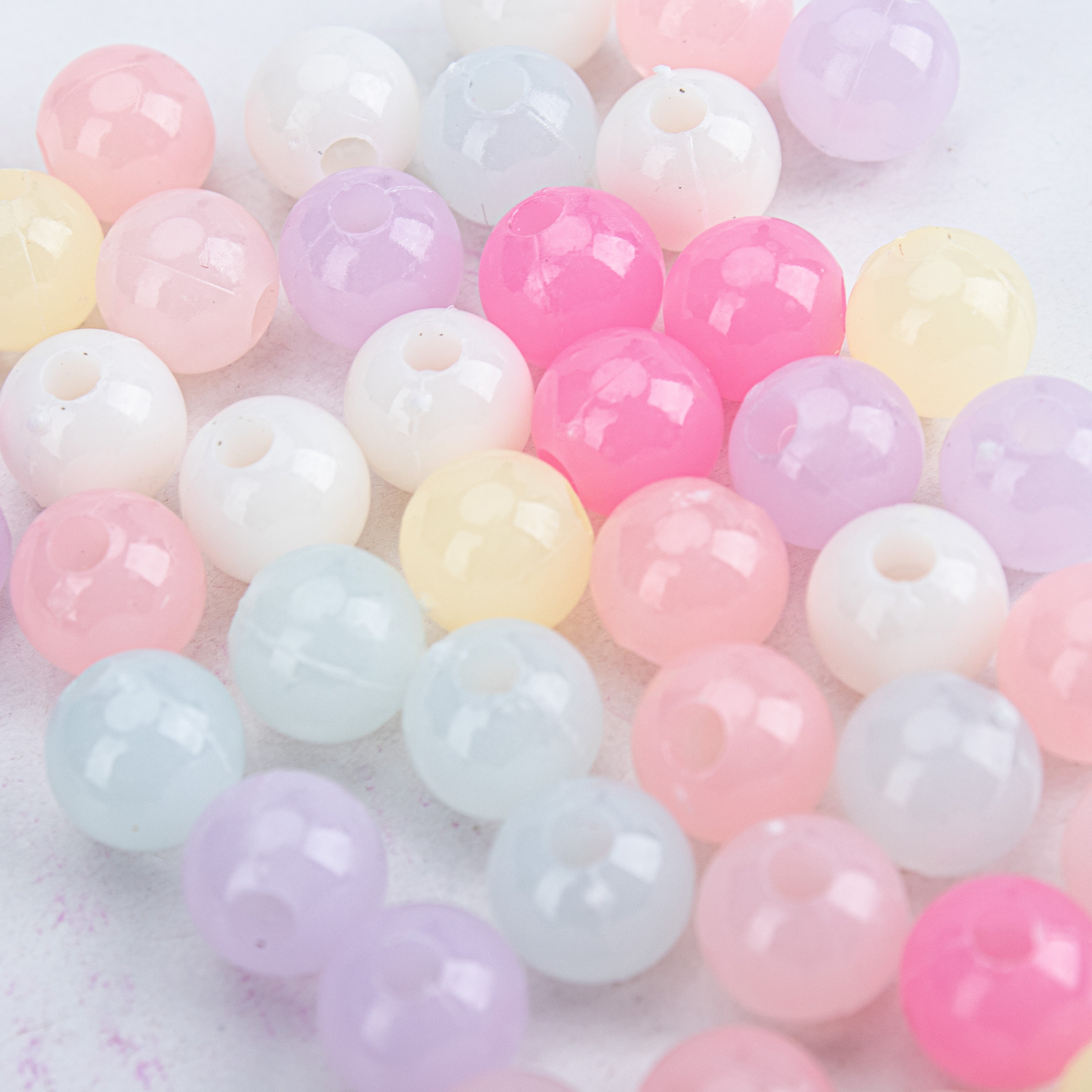 Jelly Beads Pastel 6mm10gm PBHC IB