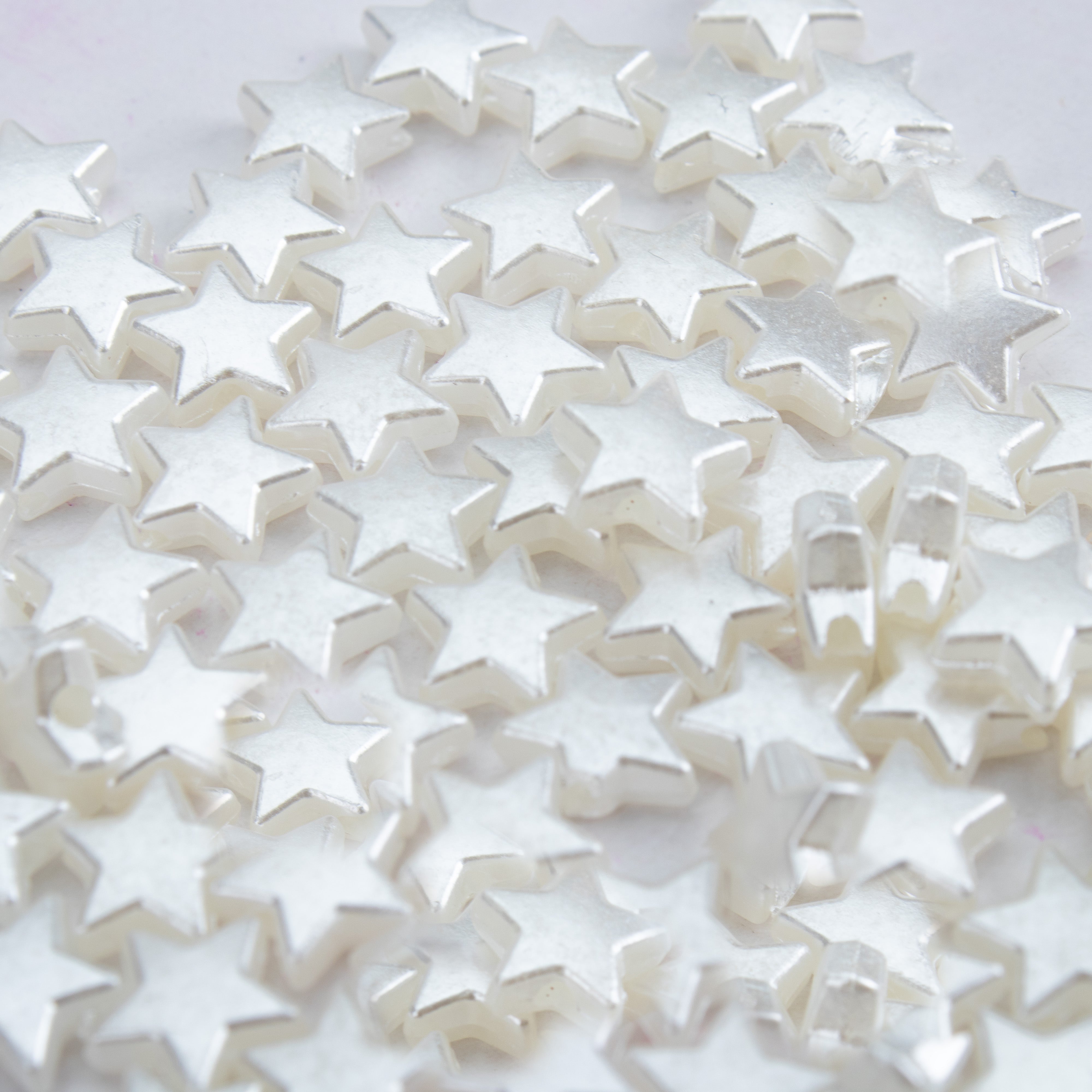 Pearl Beads with Hole Star 8mm 10gm PBHC IB