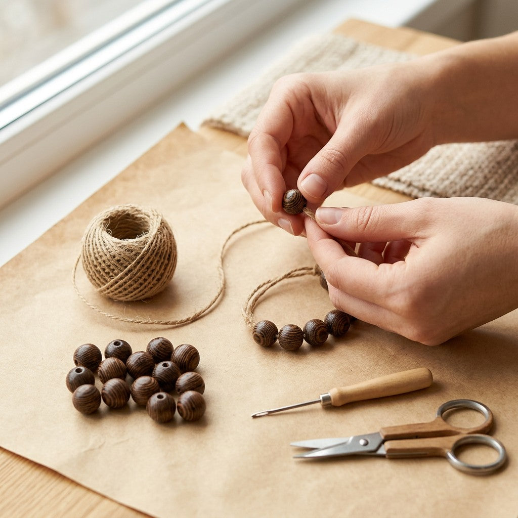Wooden Beads Dark Brown 6mm 10gm PBHC IB