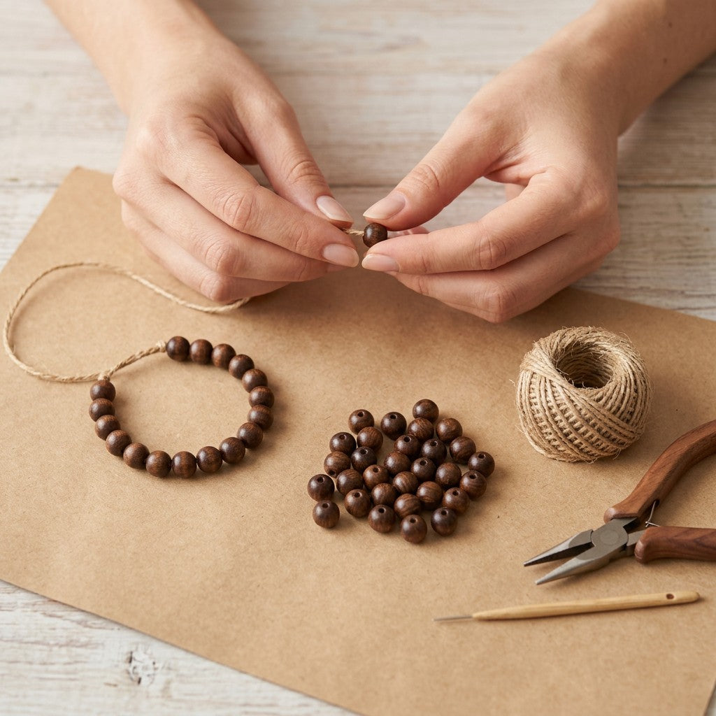 Wenge Wood Beads Dark Brown 6mm PBHC IB