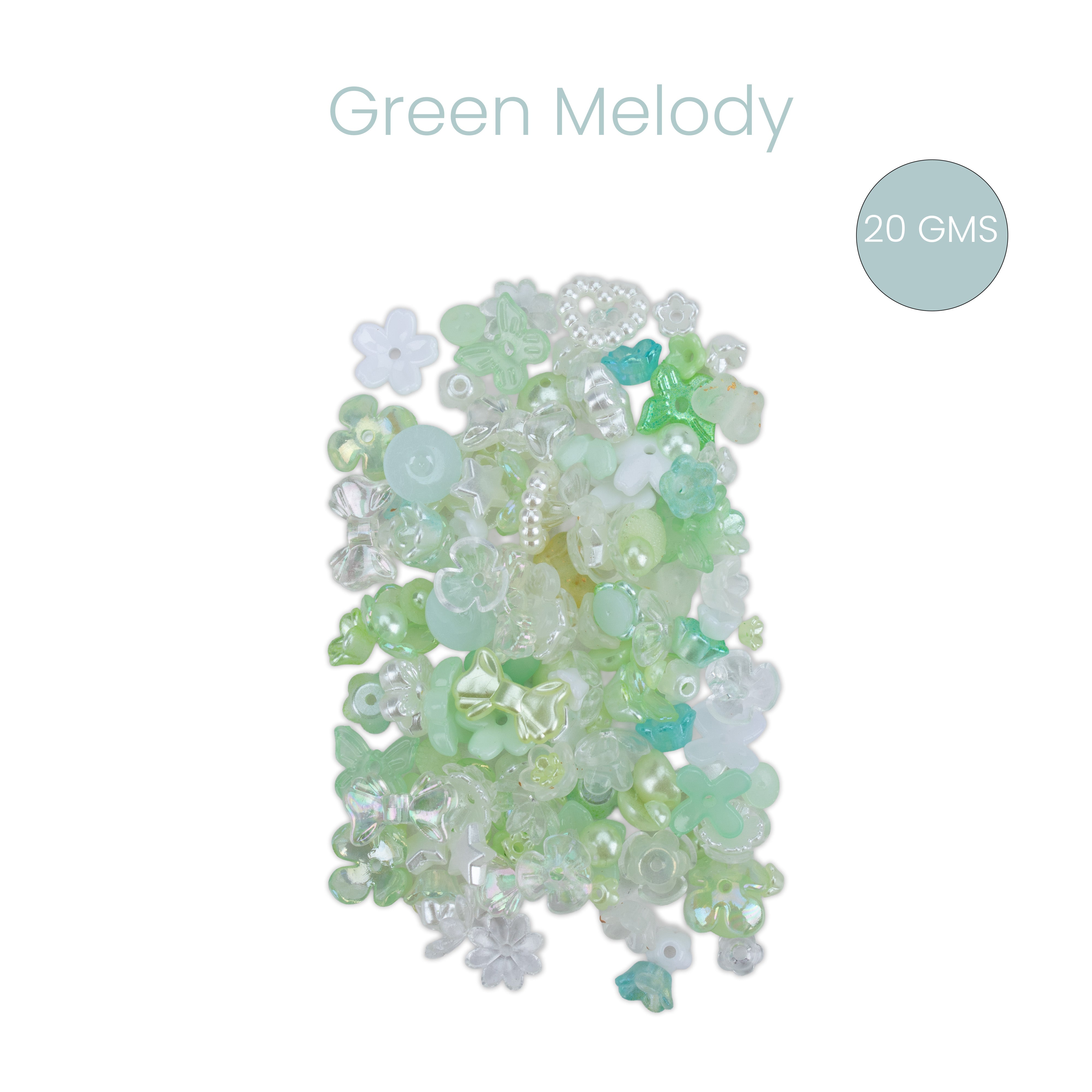 Beads Assorted Designs Green Melody 20gm PBHC IB
