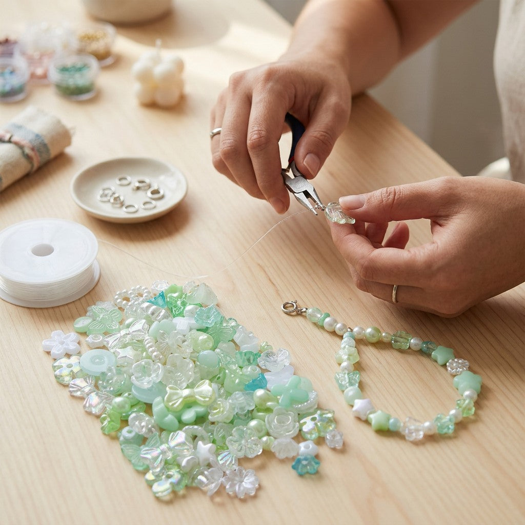 Beads Assorted Designs Green Melody 20gm PBHC IB
