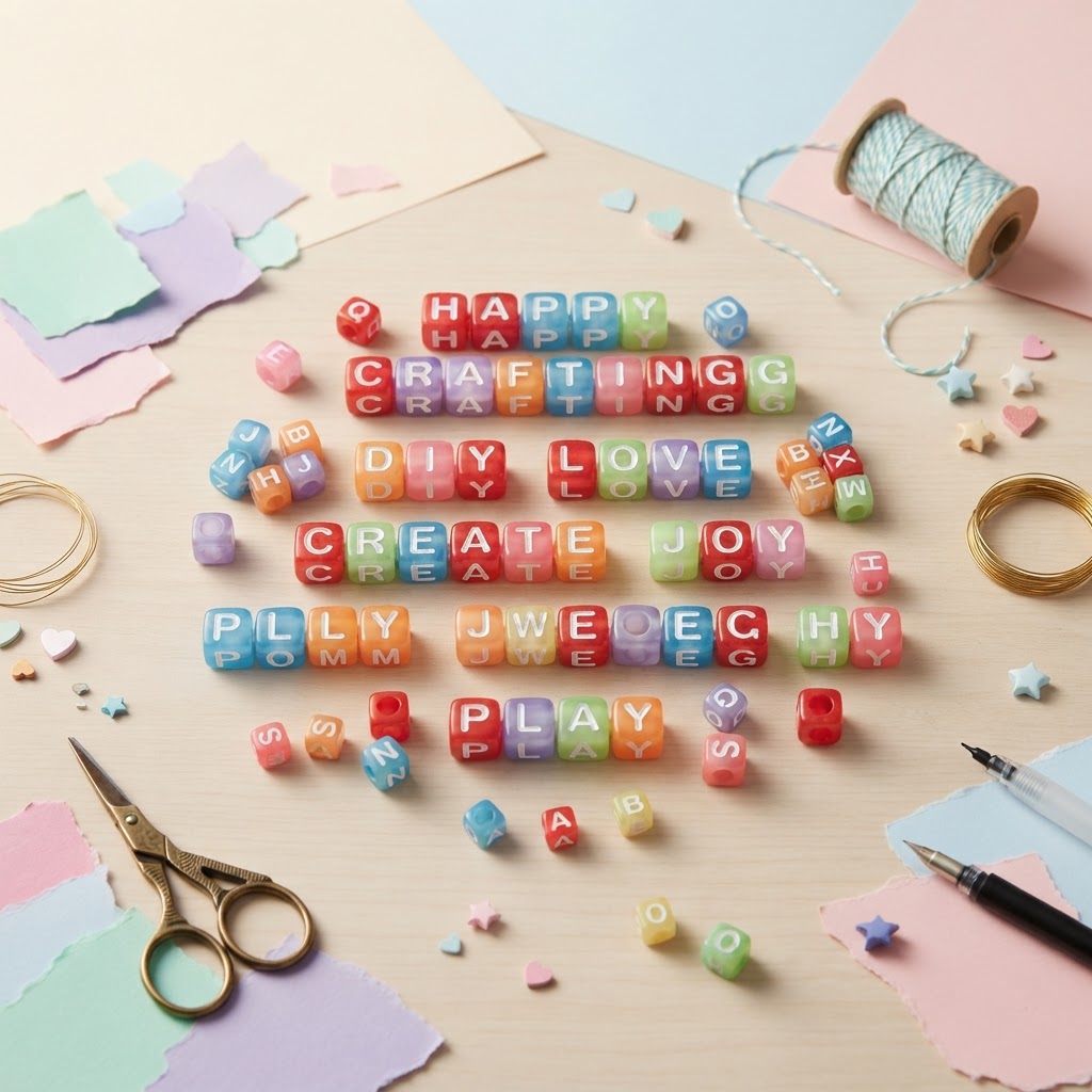 Alphabet Beads Cube Multi colour 6 x 6mm 20gm PBHC IB