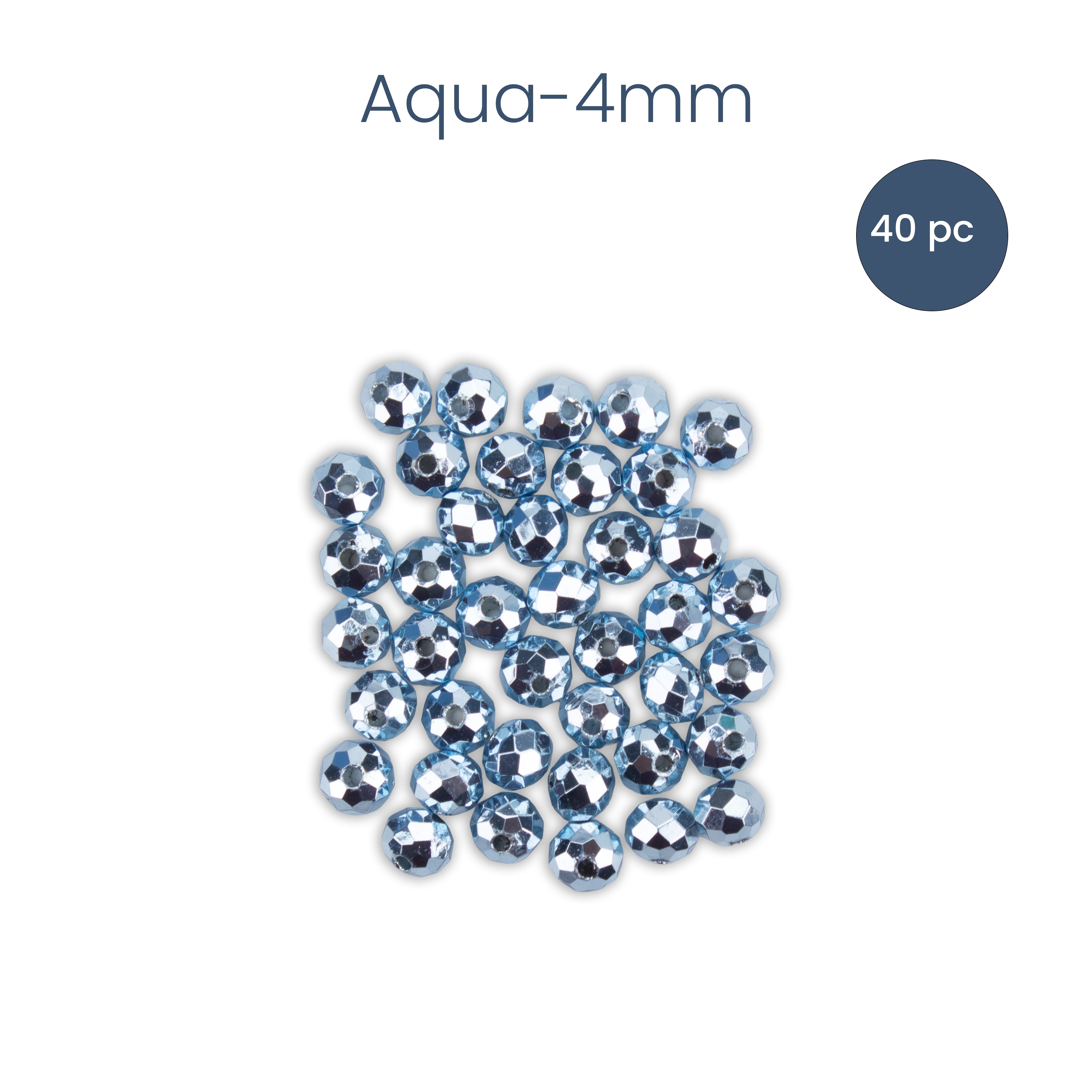 Metalized Crystal Aqua 4mm 40pcs PBHC IB