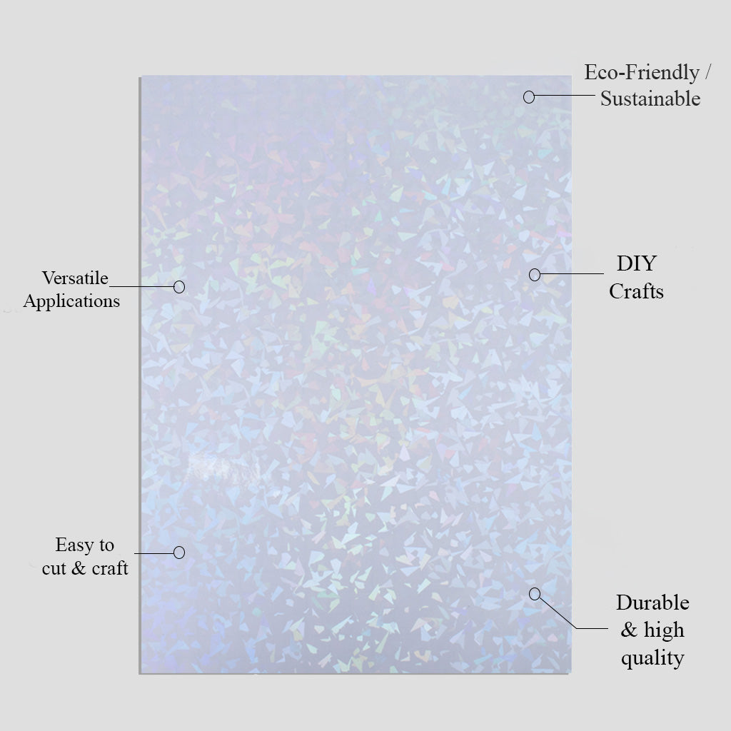 Transparent Holographic Film Retro Sparkles A4 Sheet