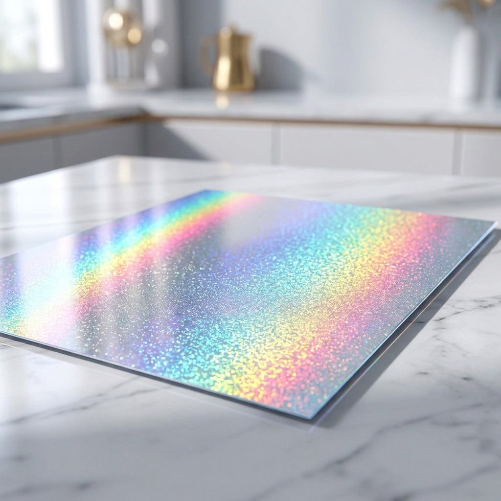 Transparent Holographic Film Tiny Sparkles A4 Sheet