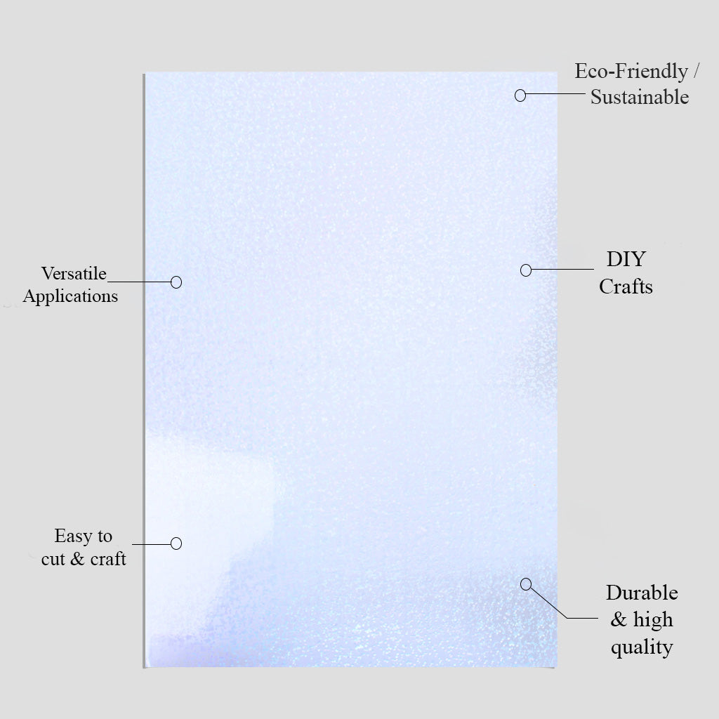 Transparent Holographic Film Tiny Sparkles A4 Sheet