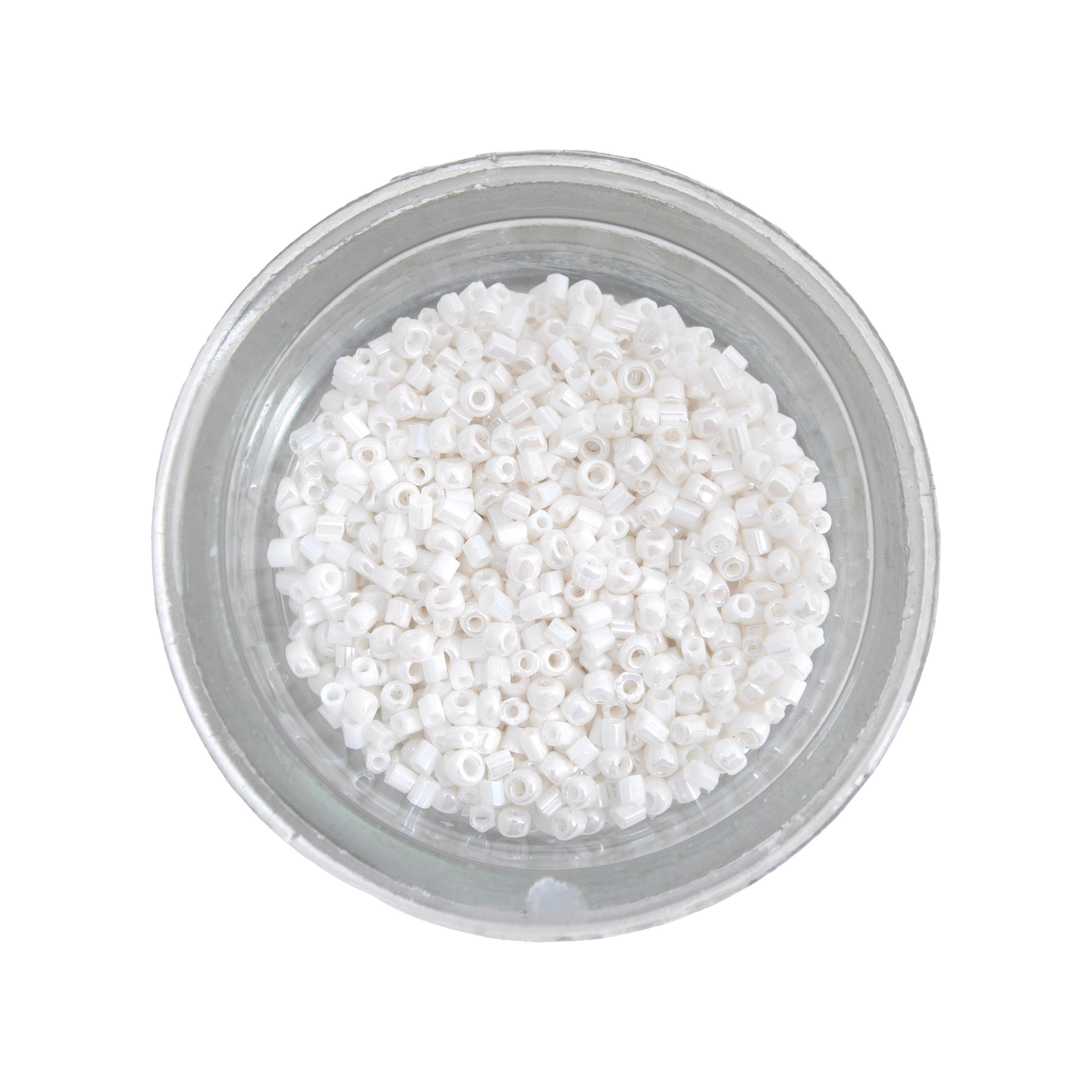 Seed Beads (White, Sky Blue & Orange) 2mm 3 layer Each 10grm