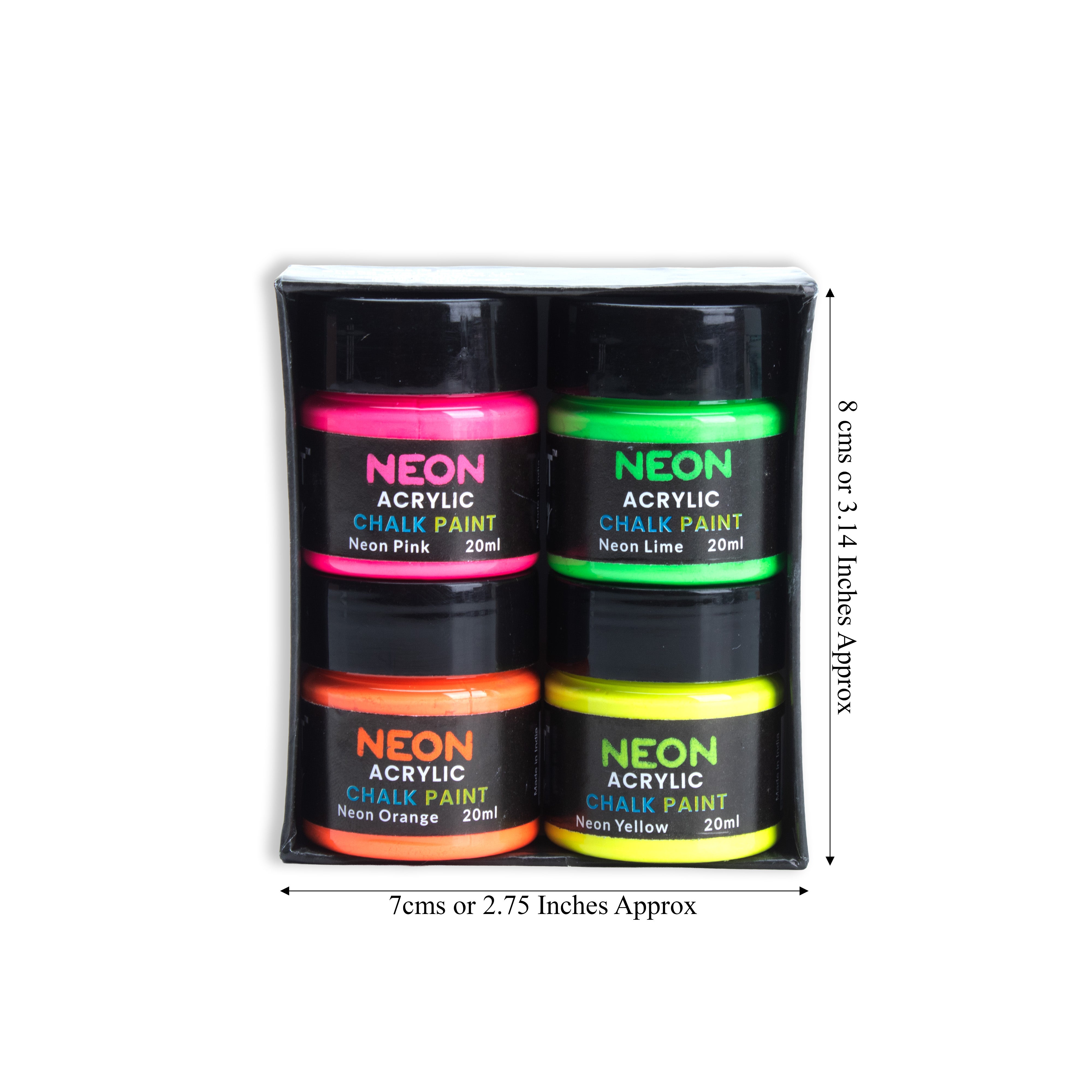 Neon Chalk Acrylic Paint Tubs 20ml X4Pc