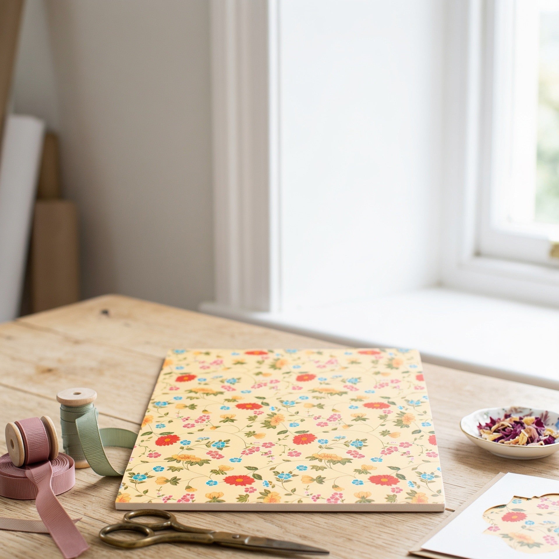 Printed Art Board 300Gsm A4 Ditsy Daisies 1Sheet