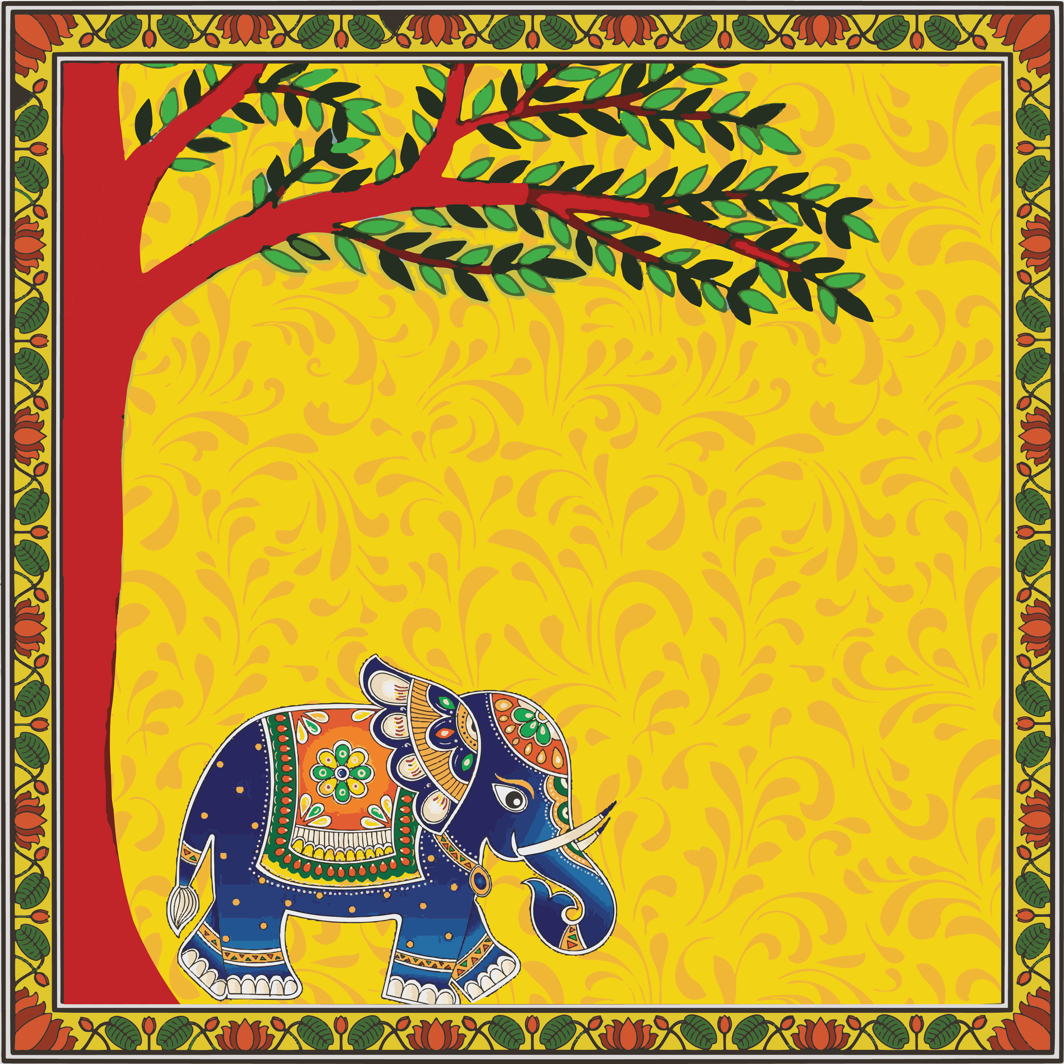 Paper Pack Madhubani 12 X 12inch 250gsm 12 Sheet