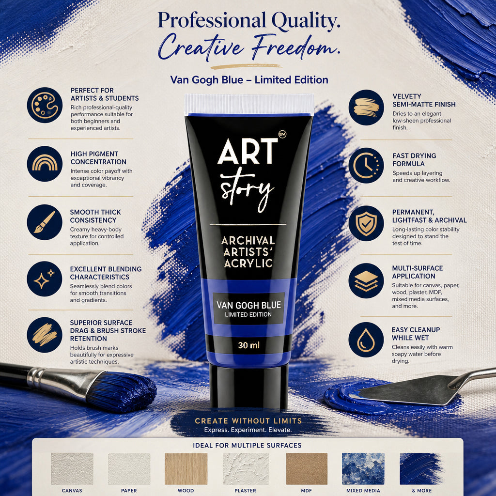Artists Acrylic Colour Van Gogh Blue 30ml Tube IB