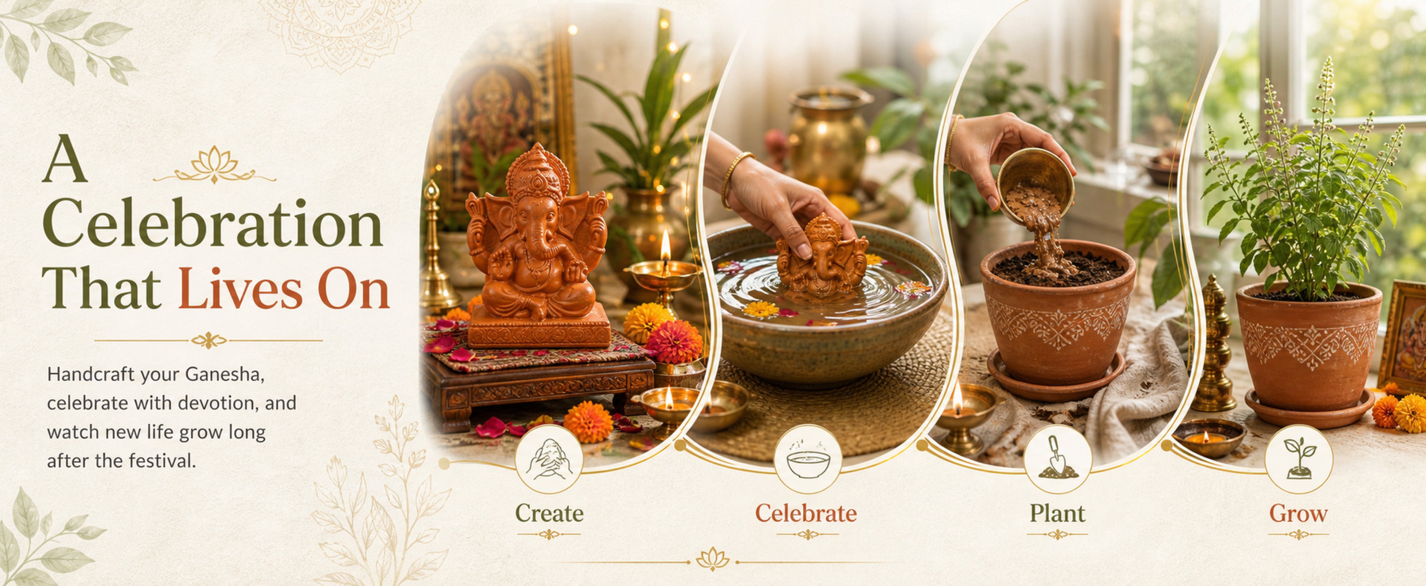 DIY Mould & Make Plantable Ganesha Kit 1 Box