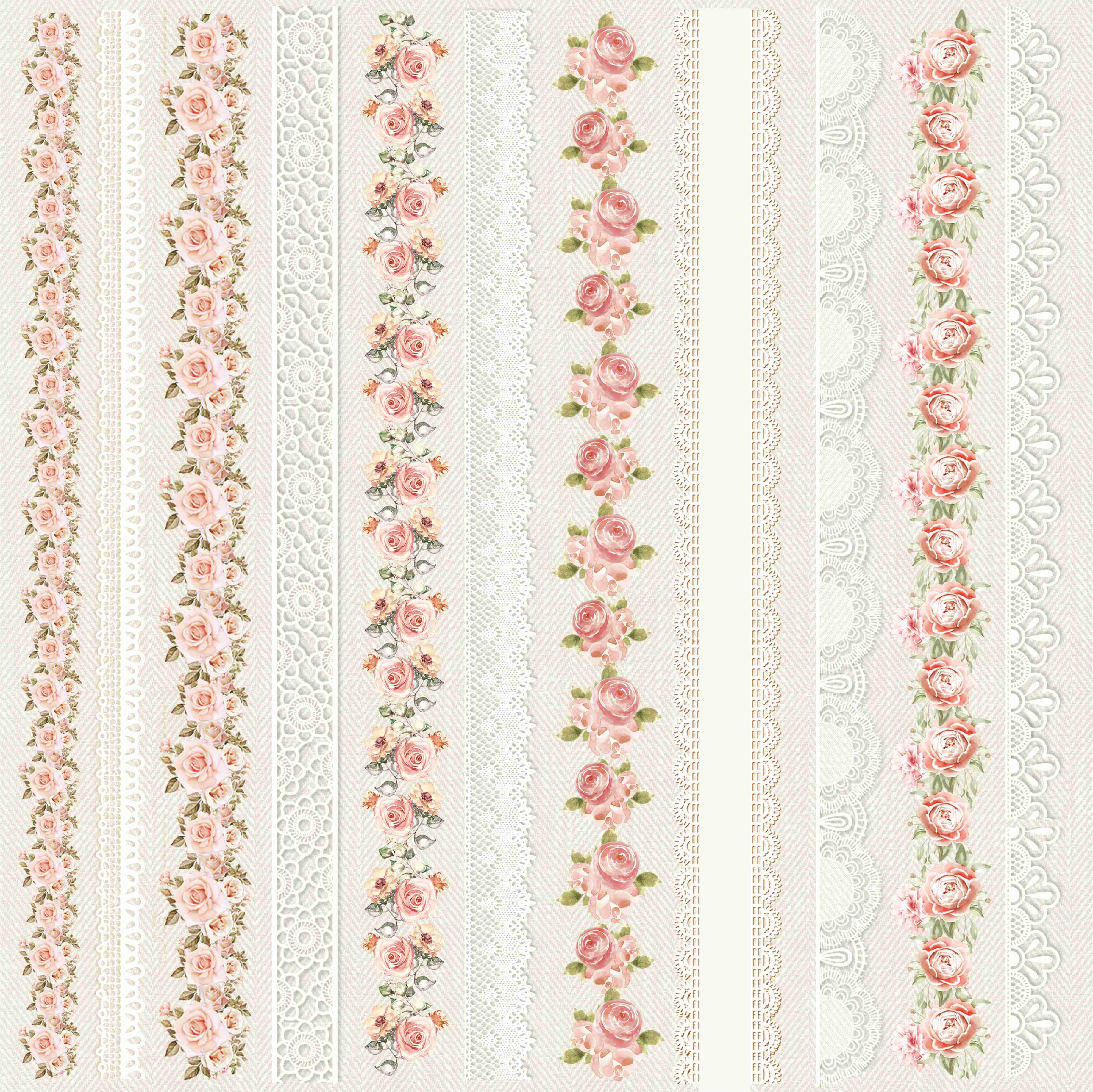 Paper Pack 12In X 12In Shabby Chic 12Sheet Lb