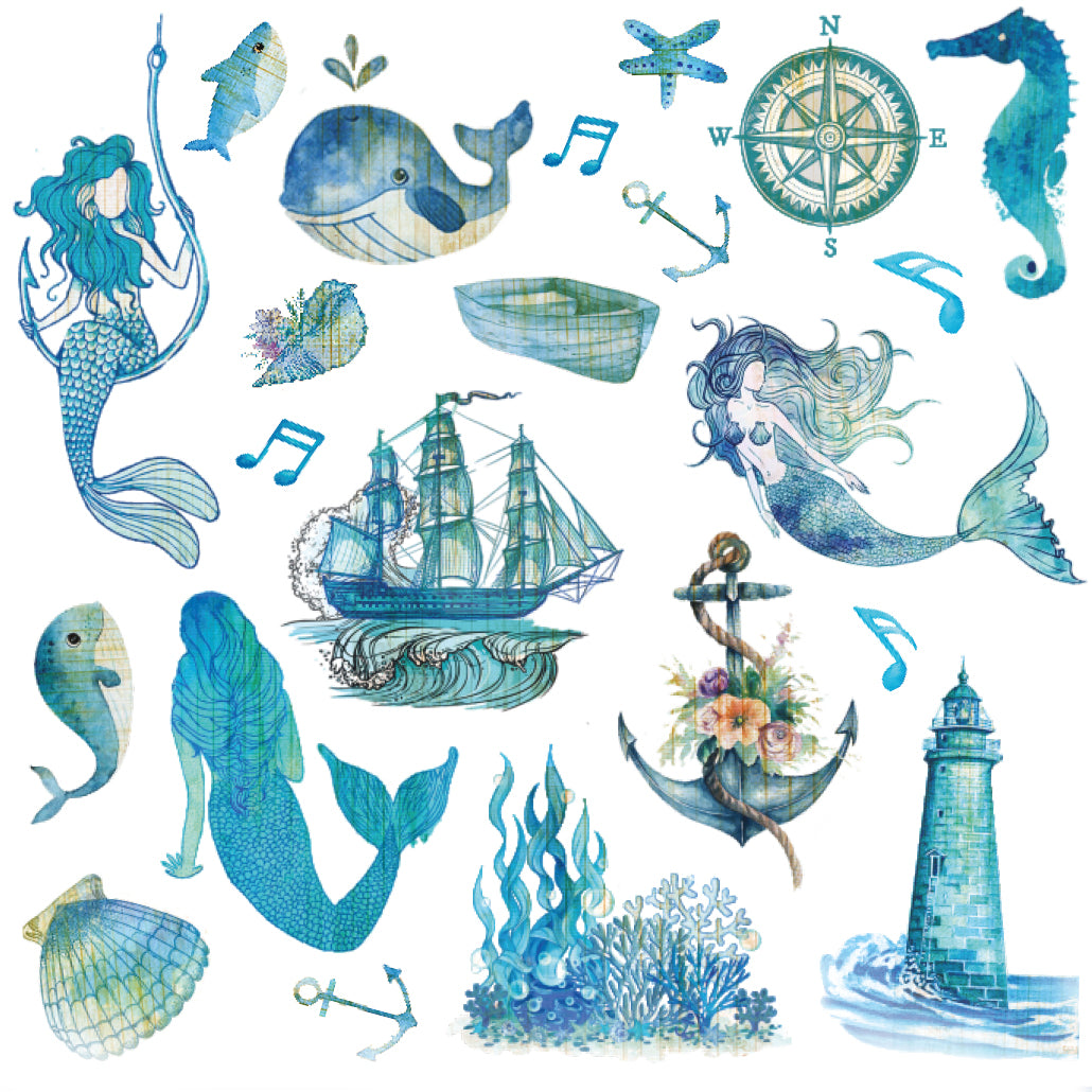Songs Of The Sea Ephemera Stickers 44pcs
